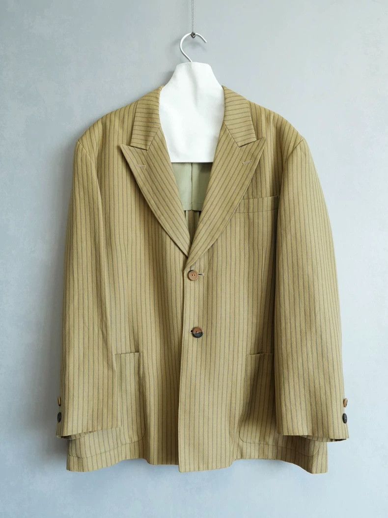 Yohji Yamamoto Yohji Yamamoto 90SS Stripe Button Jacket Size US M / EU 48-50 / 2 - 1 Thumbnail