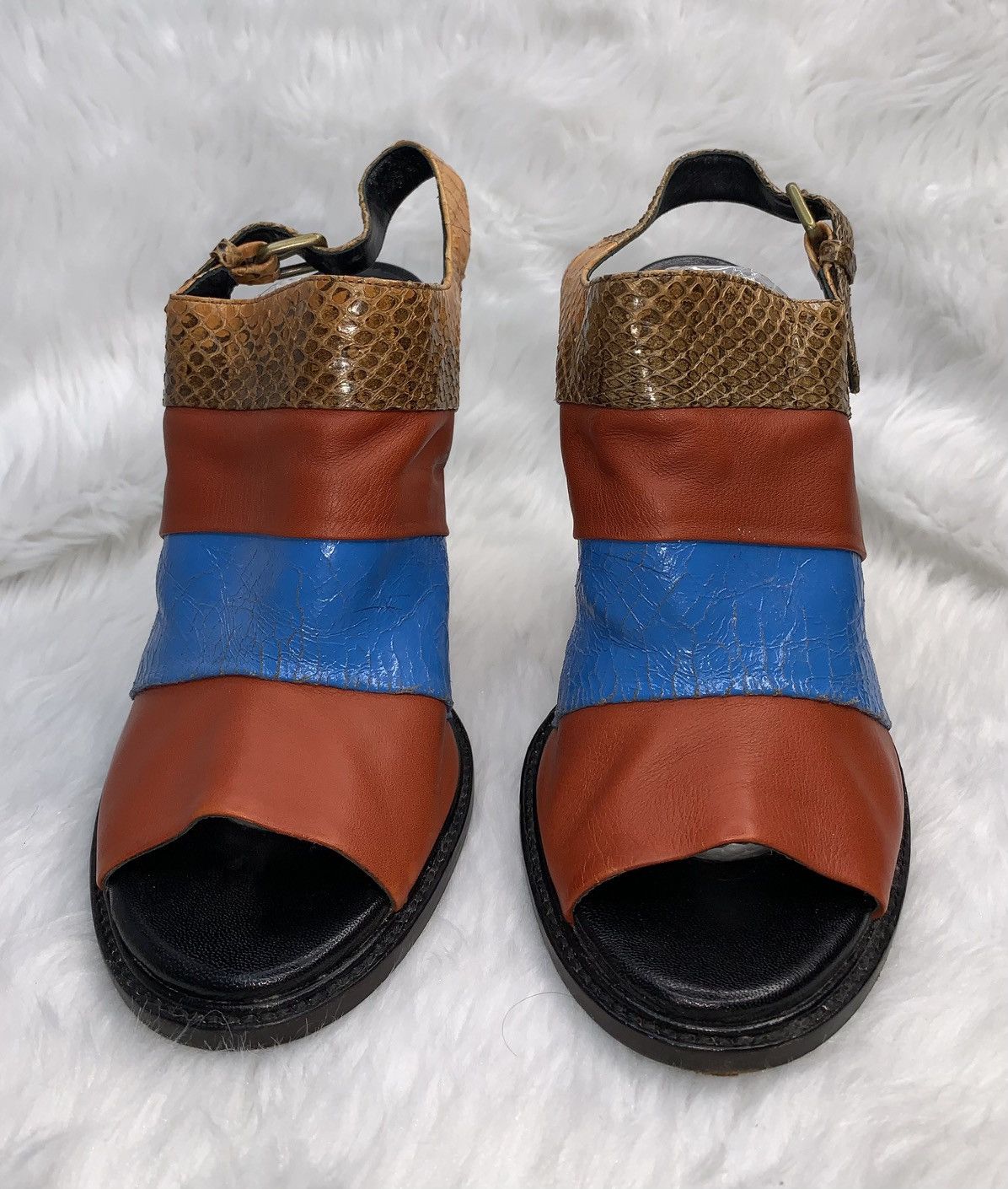 Dries Van Noten Dries Van Noten Snake Skin Heels Size US 9.5 / IT 39.5 - 3 Thumbnail