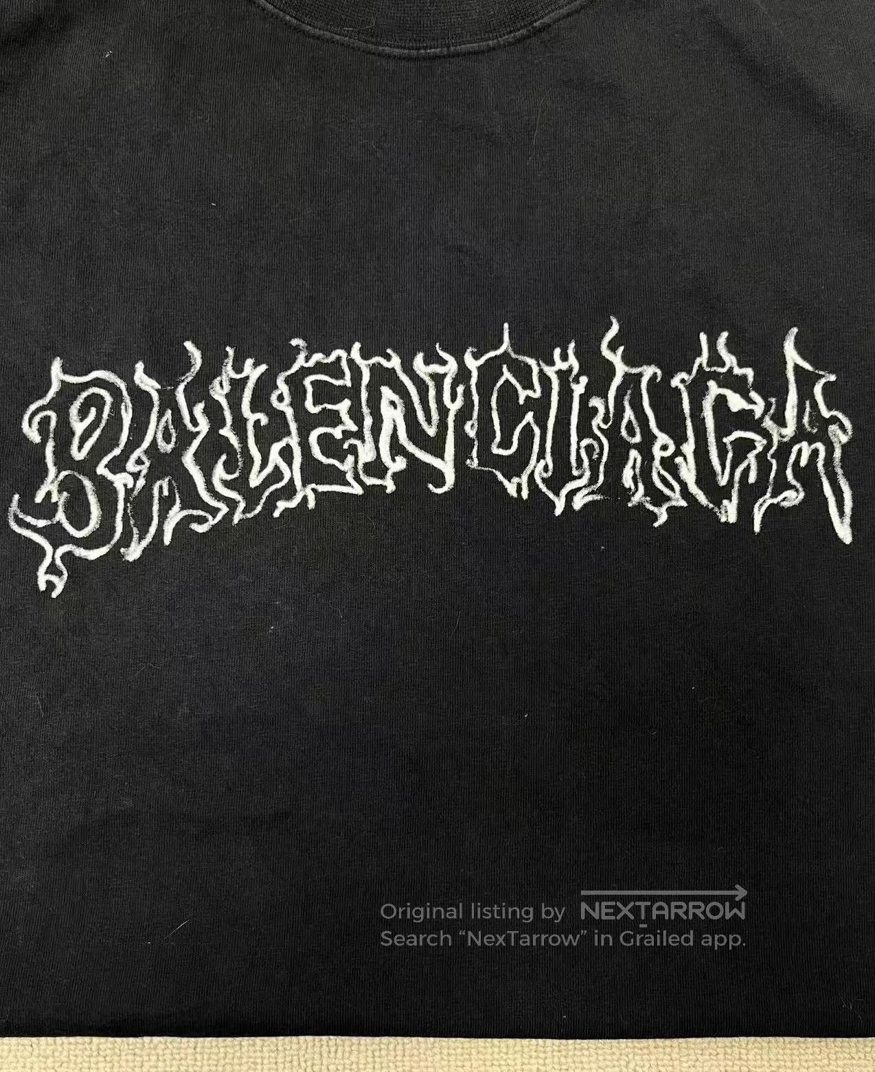 Balenciaga Balenciaga Washed Faded Letter Print T-Shirt. Size US M / EU 48-50 / 2 - 3 Thumbnail