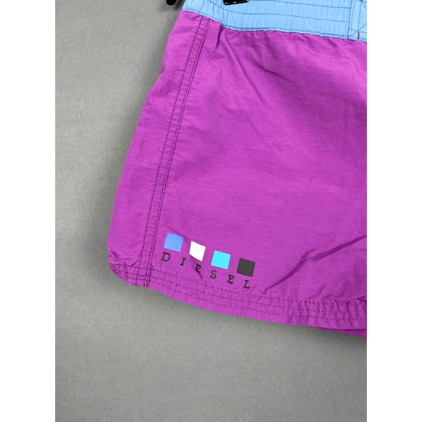 Diesel Diesel Shorts Womens M Purple Cotton Stretch Drawstring Beach Casual Modern Classic Womens Size 32" / US 10 / IT 46 - 6 Thumbnail