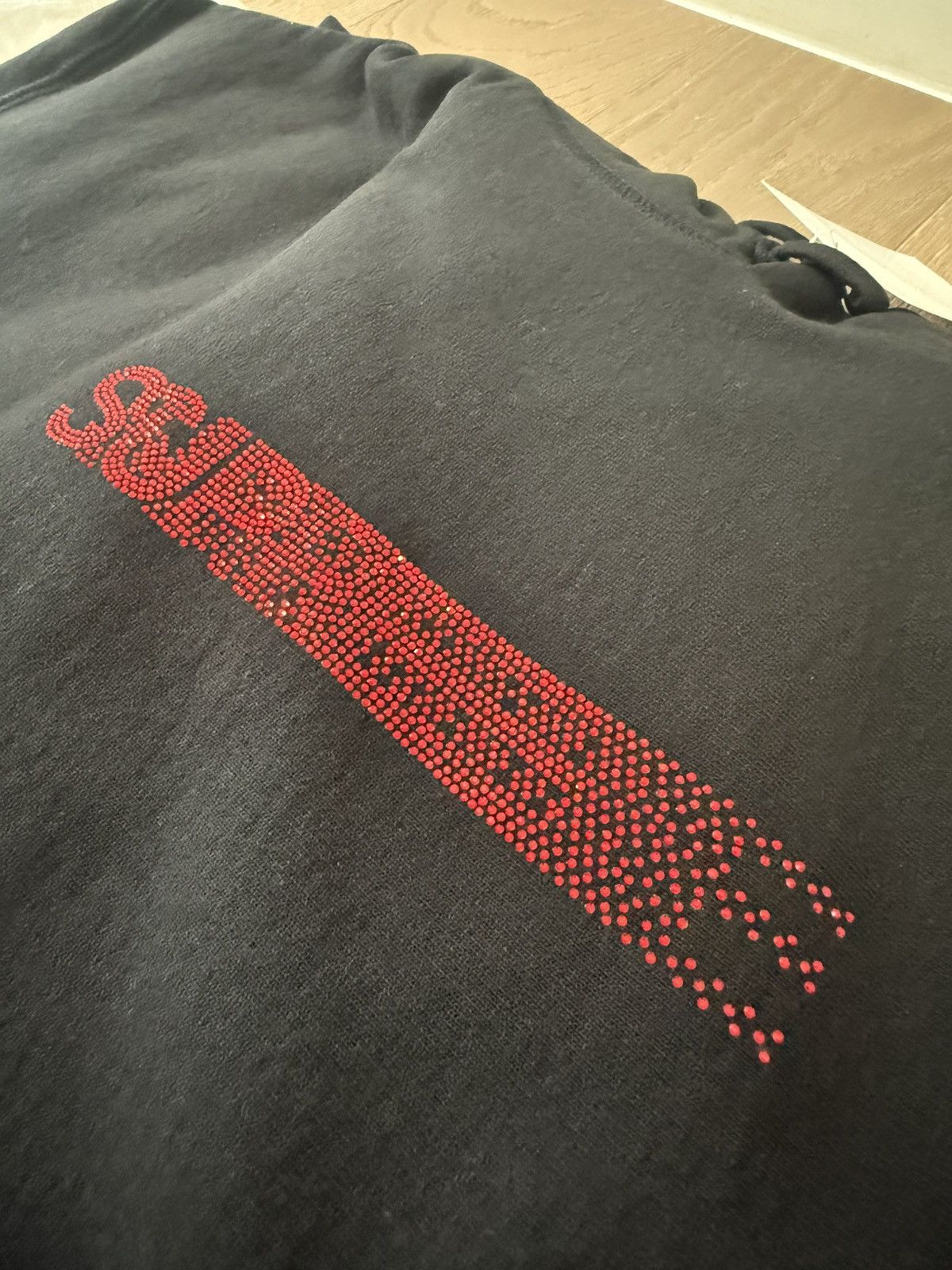 Supreme × Swarovski Supreme Swarovski Black Motion Logo Hoodie Sweatshirt Large Size US L / EU 52-54 / 3 - 4 Thumbnail