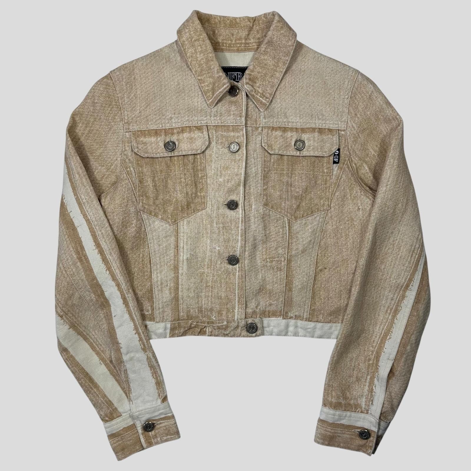 Designer Gianfranco Ferre 90’s Sublimation Acid Wash Hemp Jacket XS/S Size S / US 4 / IT 40 - 1 Thumbnail