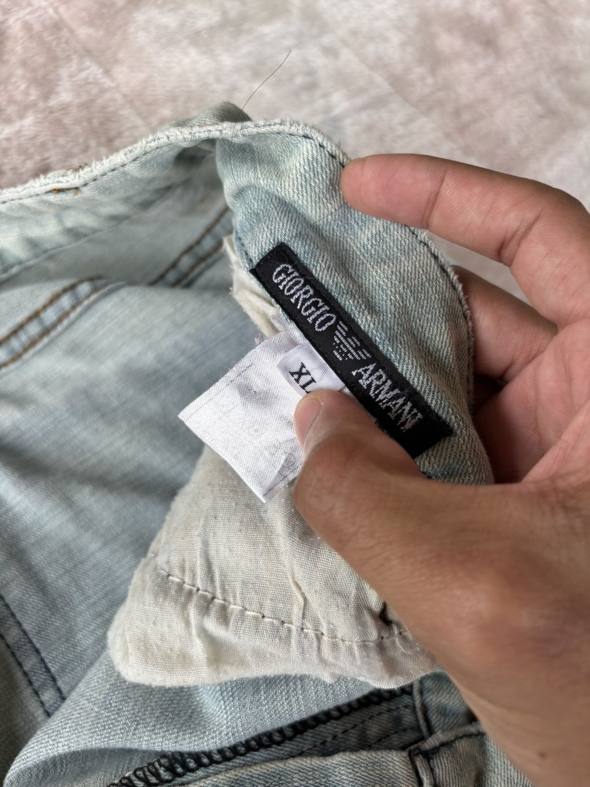 Giorgio Armani 🔥GIORGIO ARMANI LE COLLEZIONI WIDE BAGGY LIGHT WASH JEANS Size US 36 / EU 52 - 10 Thumbnail
