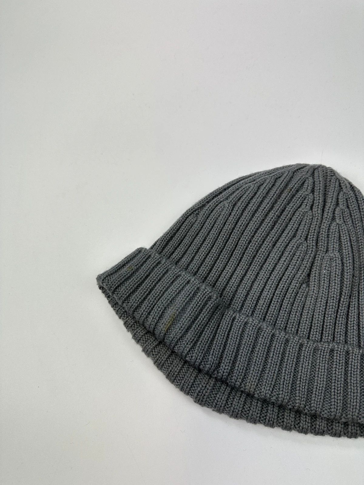 Prada Prada Sport 00s Grey Ribbed Wool Beanie Size ONE SIZE - 5 Thumbnail
