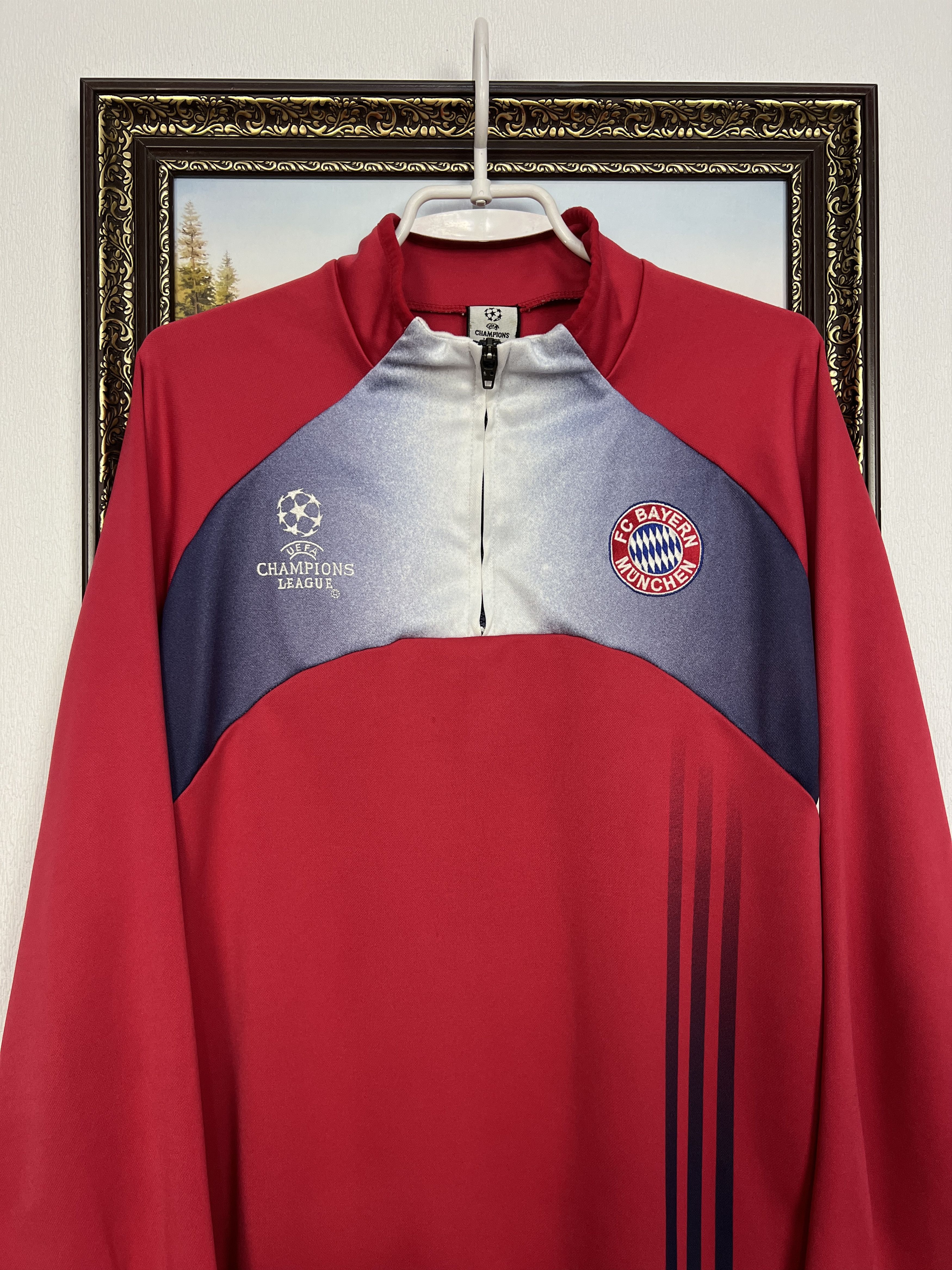 Adidas Vintage Bayern Munich Football Jacket Soccer Track Top Rare Size US M / EU 48-50 / 2 - 2 Thumbnail