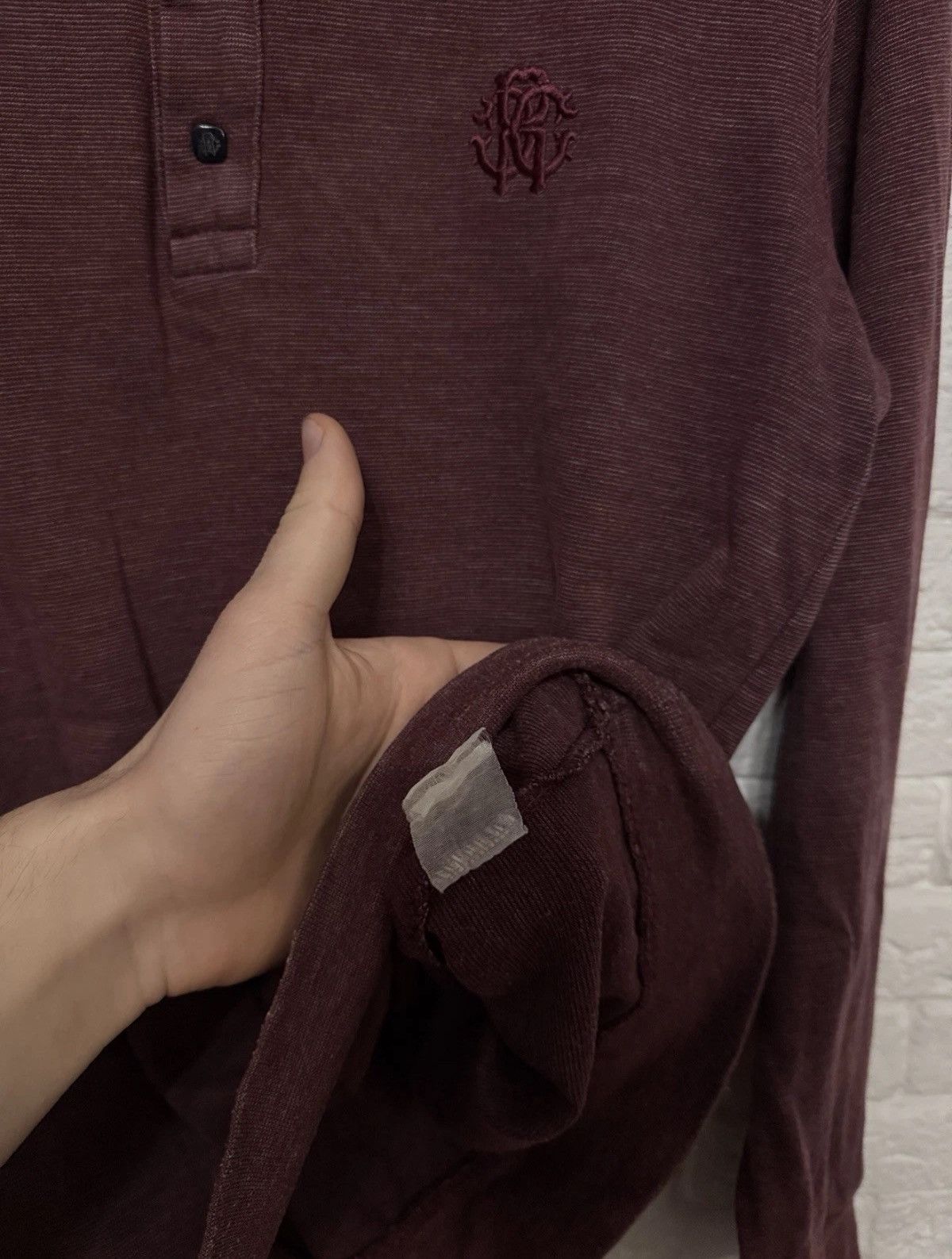 Roberto Cavalli Vintage Roberto Cavalli Rugby Longsleeved Washed Polo Shirt Size US M / EU 48-50 / 2 - 5 Thumbnail