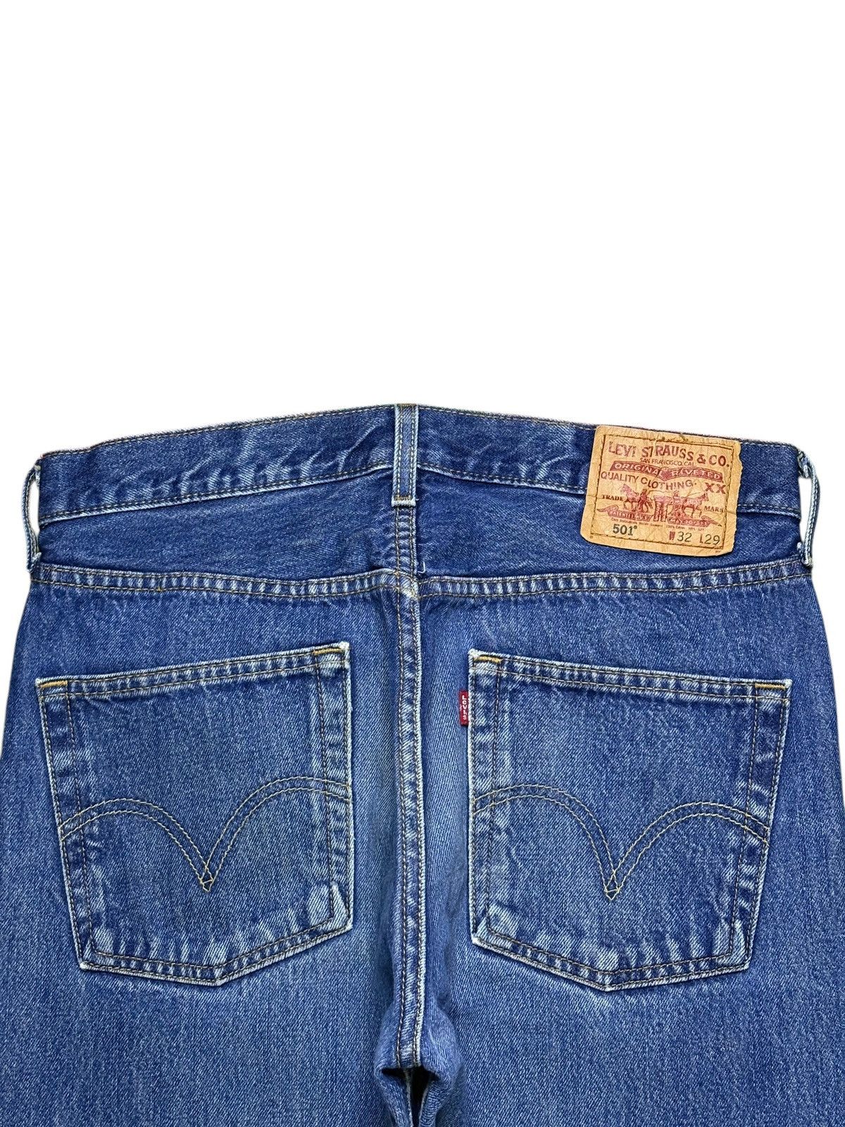 Levi's Vintage 90s Levis 501 Blue Wash Distress Loose Baggy Jeans Size US 31 - 8 Thumbnail