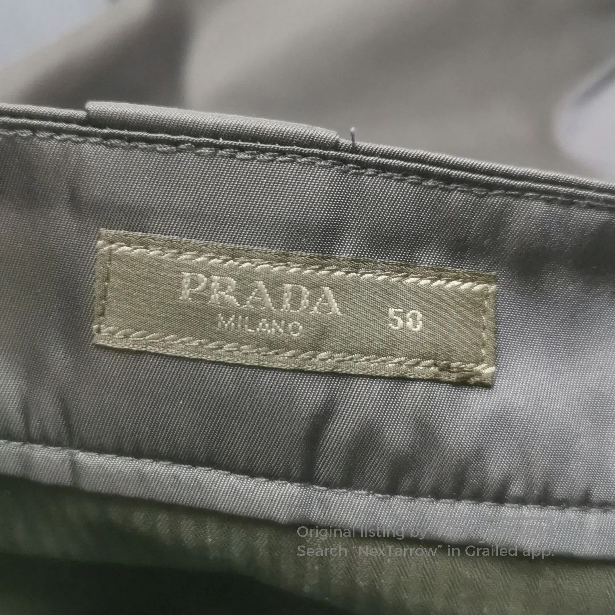 Prada Prada L Size Solid Cotton Logo Pants. Size US 40 / EU 56 - 3 Thumbnail