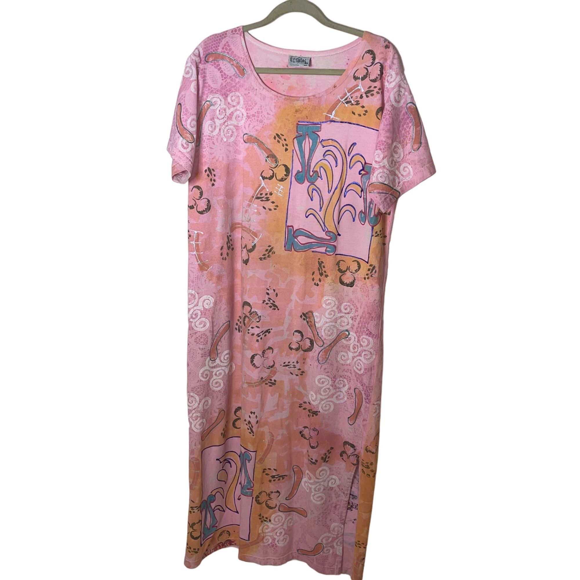 image of V.c. Torias Womens Dress Size Meduim Pink Maxi