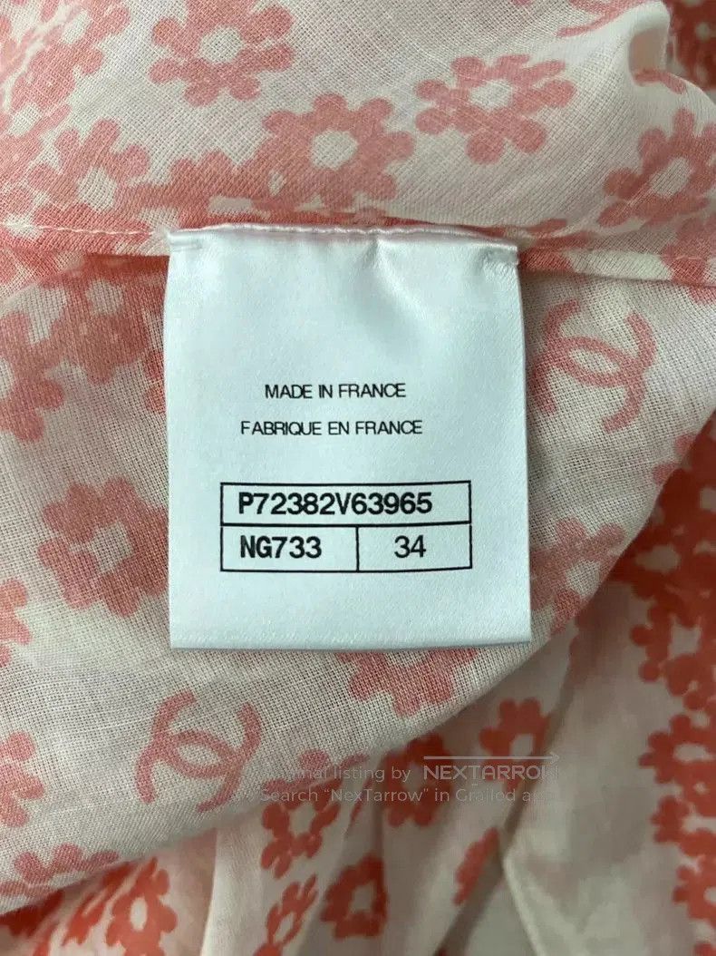 Chanel Pink Daisy Print Skirt.