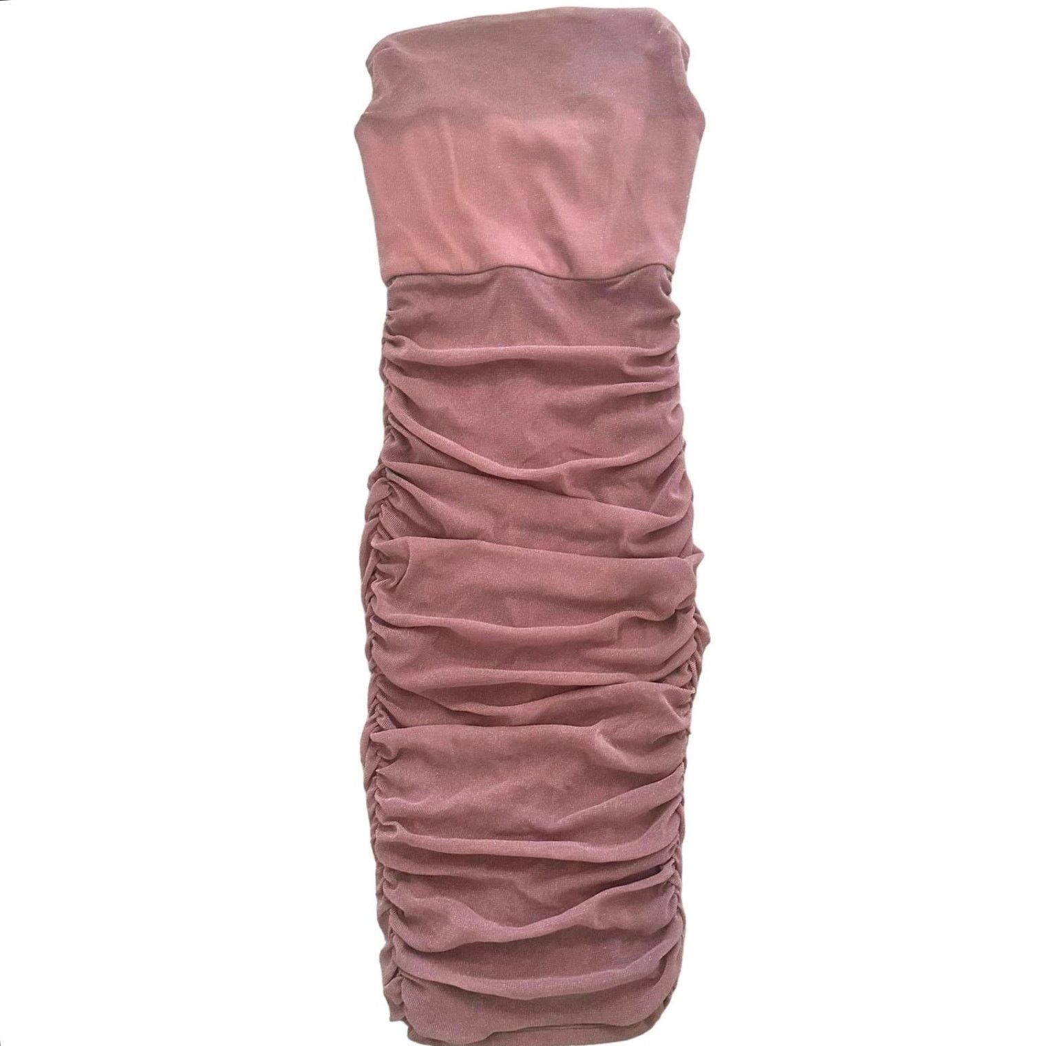 image of Michael Costello Revolve Bodycon Textured Formal Midi Dress in Pink, Women's (Size 2XS)