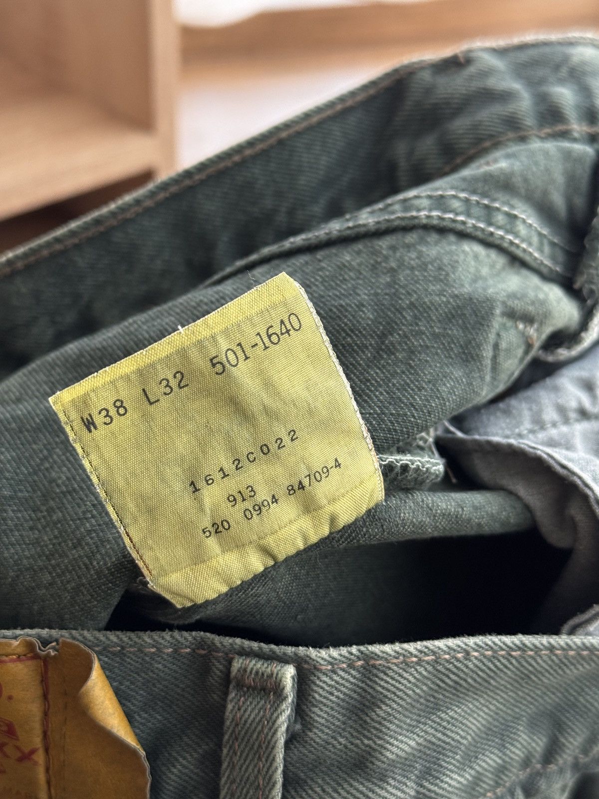 Vintage Vintage Levi's Made in USA Emerald Green Heavyweight Jeans Size US 38 / EU 54 - 14 Thumbnail