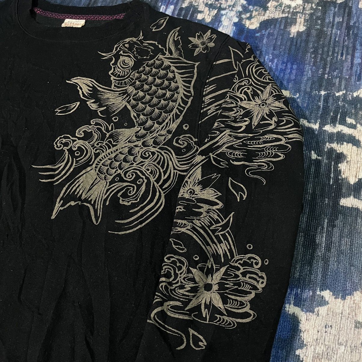 14th Addiction 🇯🇵 Vintage Strange Heaven Sukajan Kimono Koi Fish Sweatshirt Size US XL / EU 56 / 4 - 3 Thumbnail