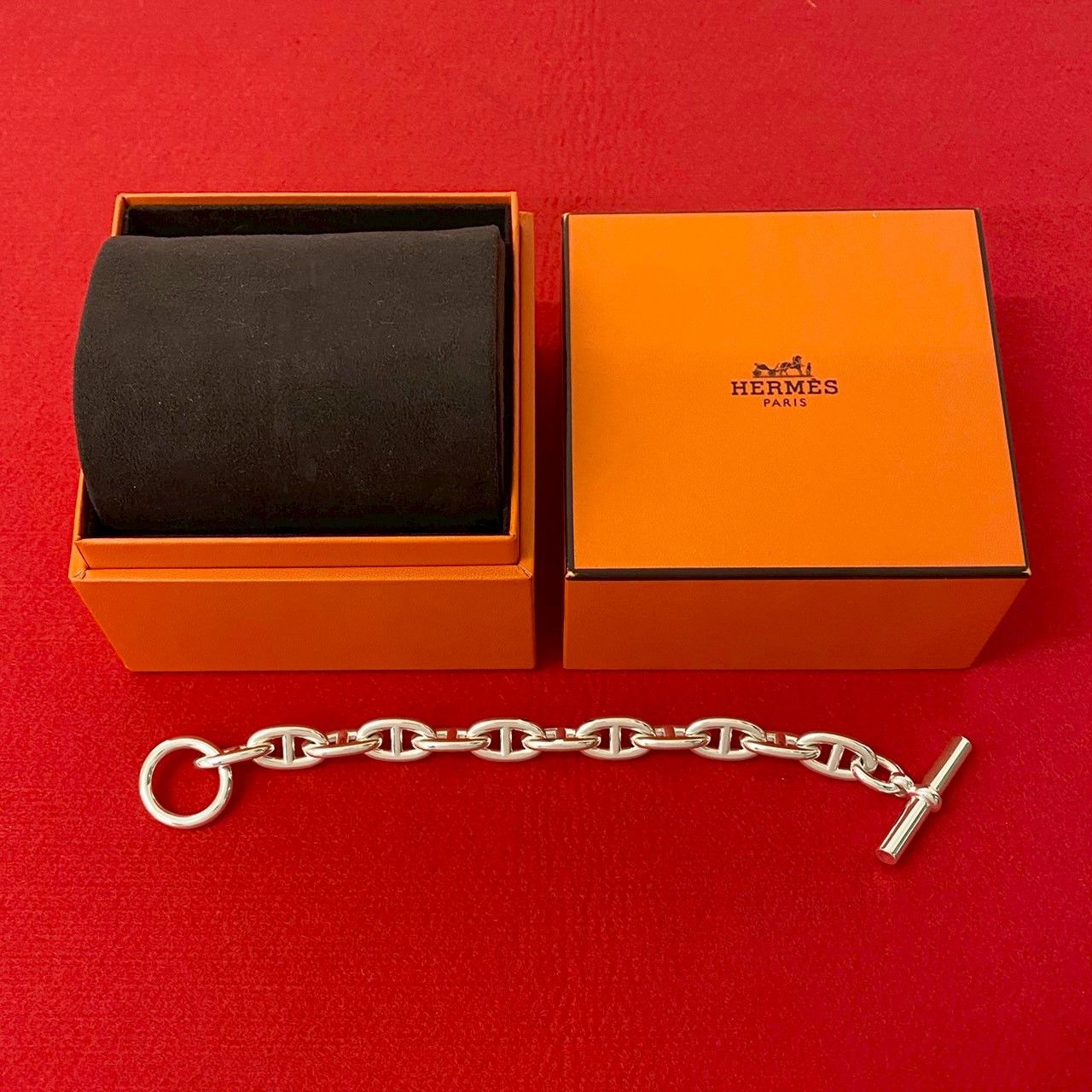 Hermes Hermes Hermes Chaine d'Ancre Silver 925 Bracelet Metal Bracelet Size ONE SIZE - 1 Thumbnail