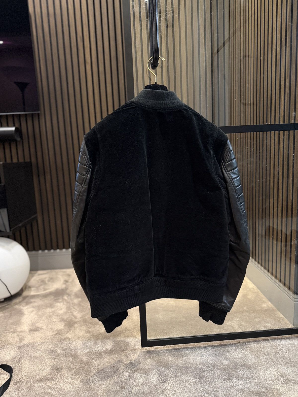 Balmain Balmain quilted leather velour varsity jacket Size US L / EU 52-54 / 3 - 7 Thumbnail