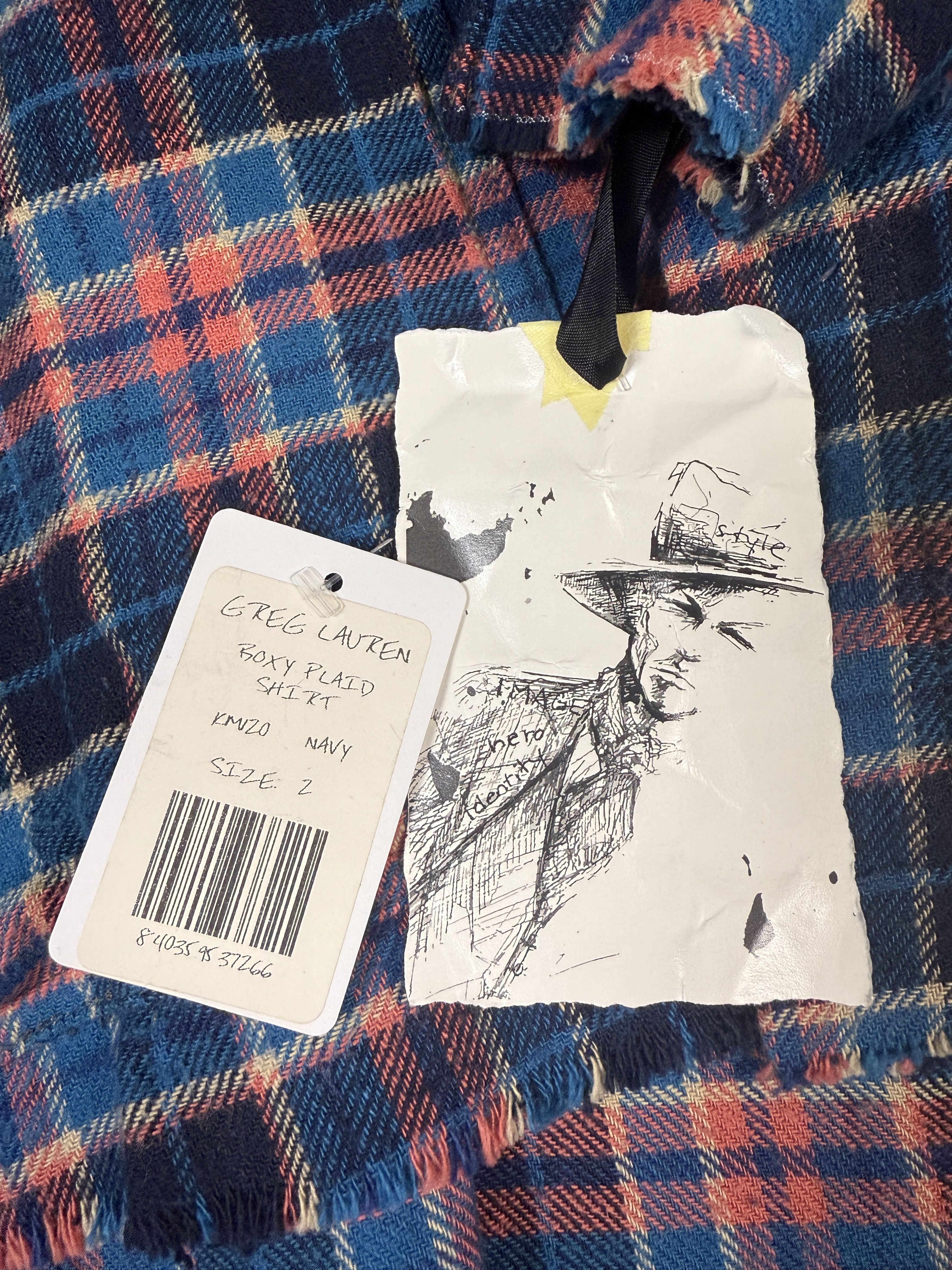 Greg Lauren $850 Greg Lauren Boxy Plaid Shirt Size US M / EU 48-50 / 2 - 8 Thumbnail