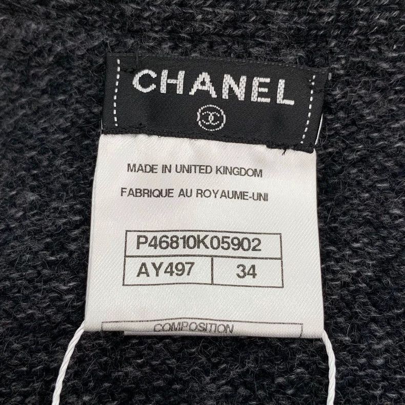 Chanel ChanelBlack lace woven cashmere long-sleeved cardigan jacke Size 4XL / US 24-26 - 5 Thumbnail