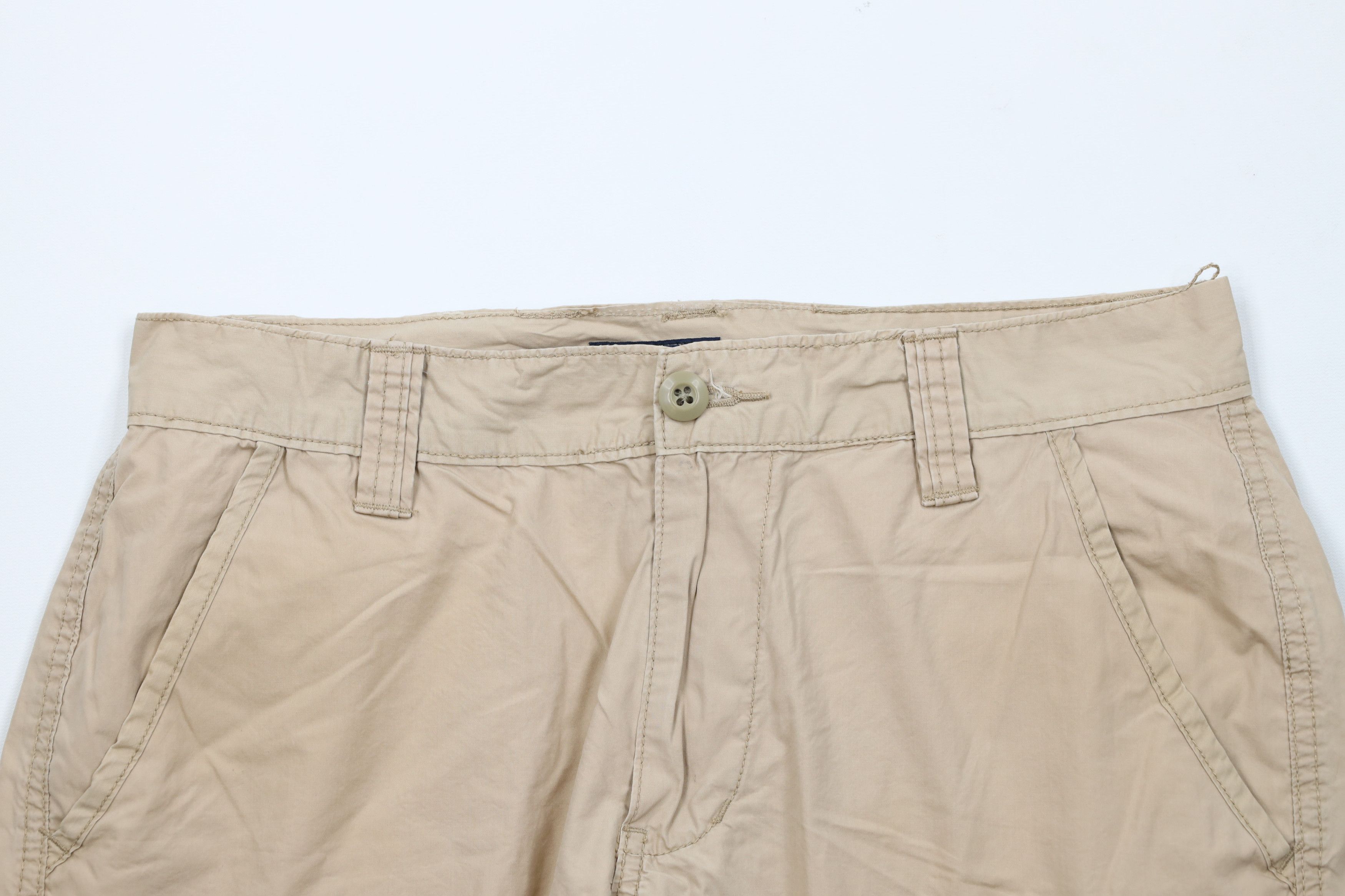 Ralph Lauren Vintage 90s Ralph Lauren Spell Out Cargo Shorts Beige Cotton Size US 32 / EU 48 - 2 Thumbnail