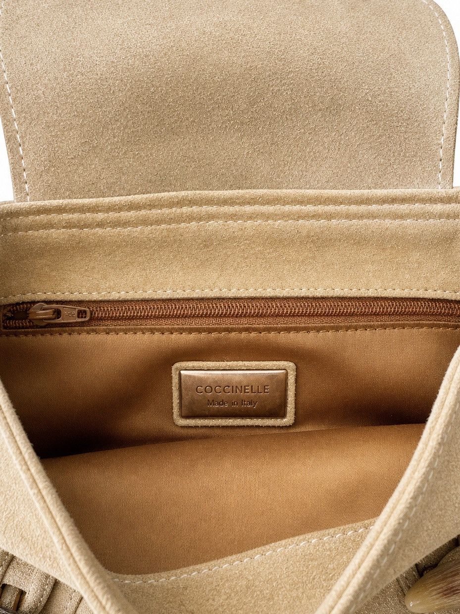 Other Coccinelle Beige Suede Shoulder Bag Genuine Leather Medium Size ONE SIZE - 6 Thumbnail