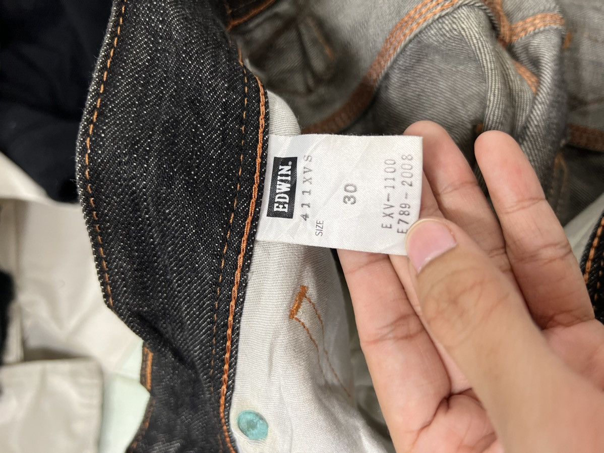 Edwin 🔥 EDWIN XV BLACK DISTRESSED DENIM JEANS Size US 32 / EU 48 - 15 Thumbnail