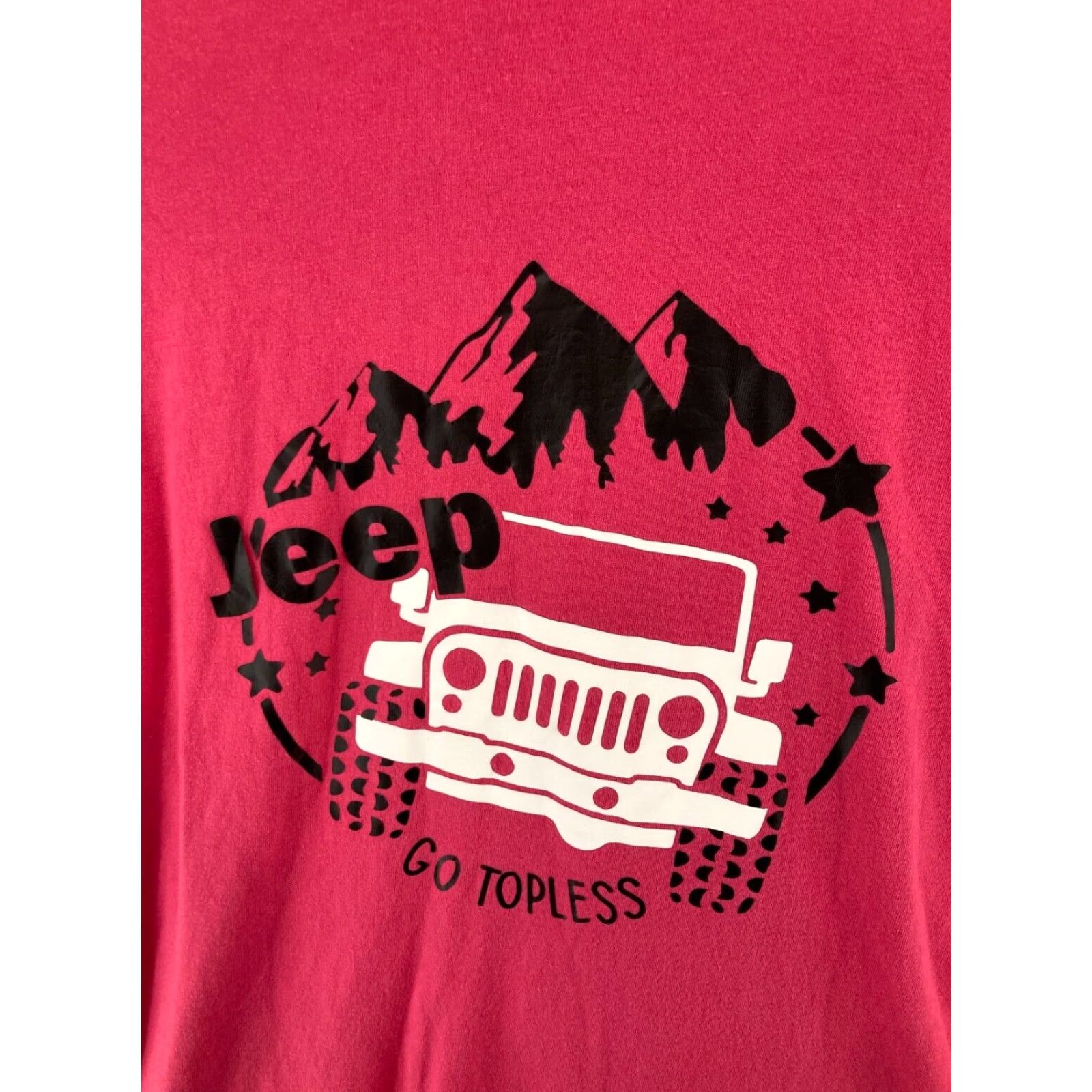 Fruit Of The Loom VINTAGE Fruit of the Loom Women's T-Shirt XL Pink Cars Casual Cotton Fall Spring Summer Size XL / US 12-14 / IT 48-50 - 4 Thumbnail