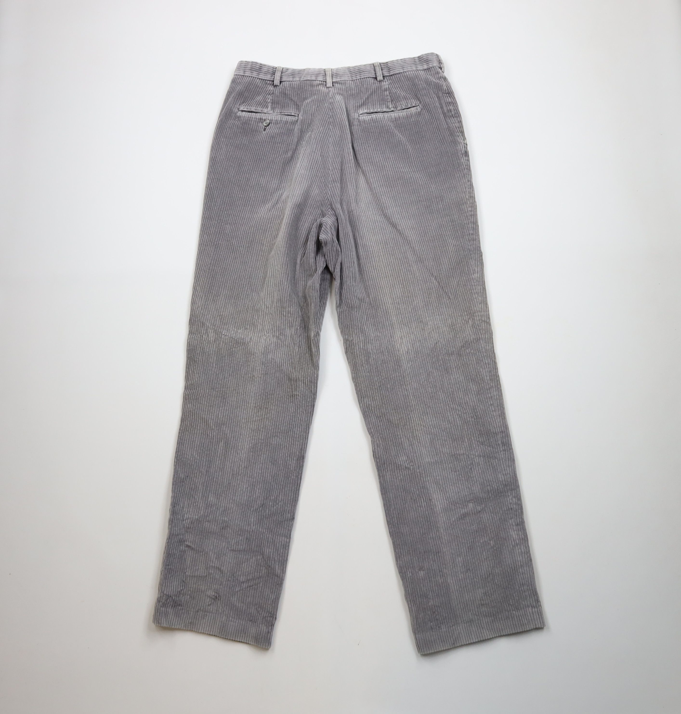 Lands' End × Vintage Vintage 70s Lands End Heavy Wide Leg Corduroy Pants Gray USA Size US 38 / EU 54 - 11 Thumbnail