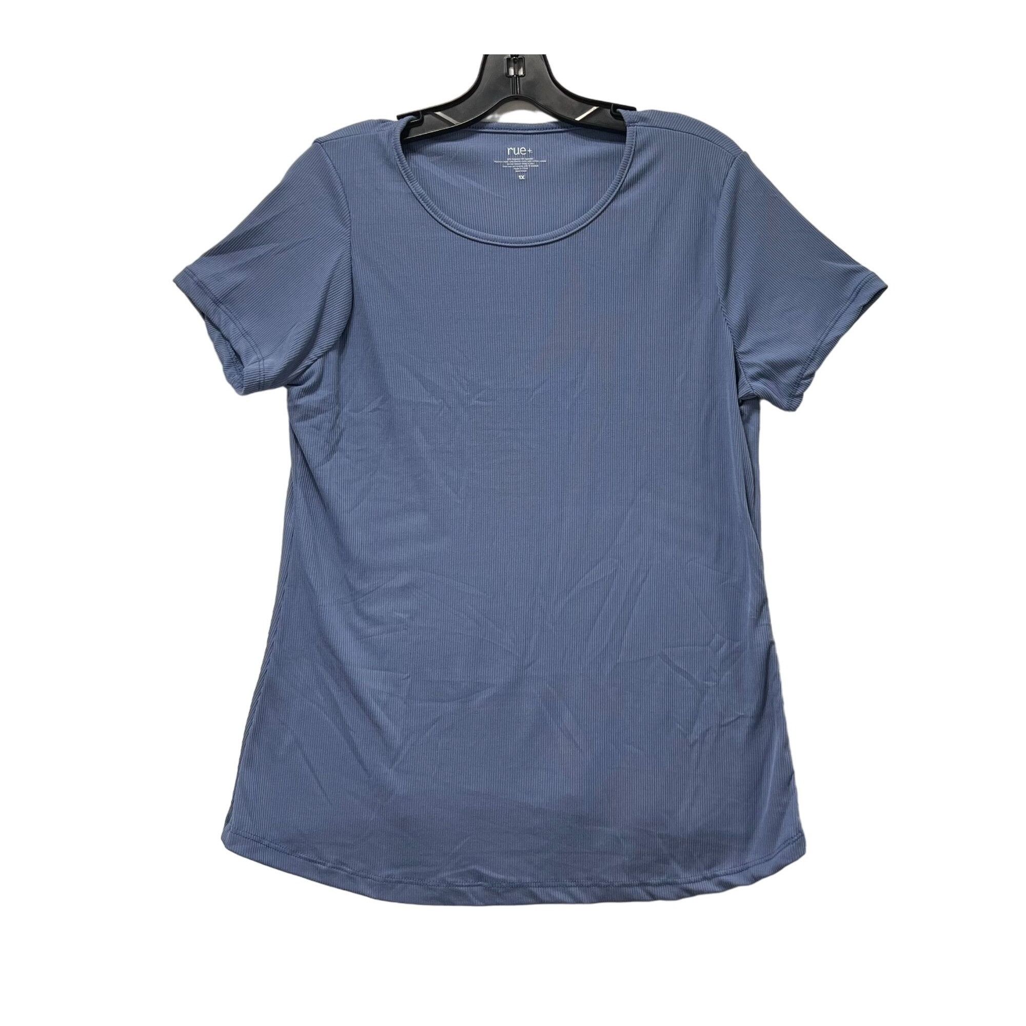 Other Rue + - Women's Short Sleeve T-Shirt - Light Blue - 1X Size XL / US 12-14 / IT 48-50 - 1 Thumbnail
