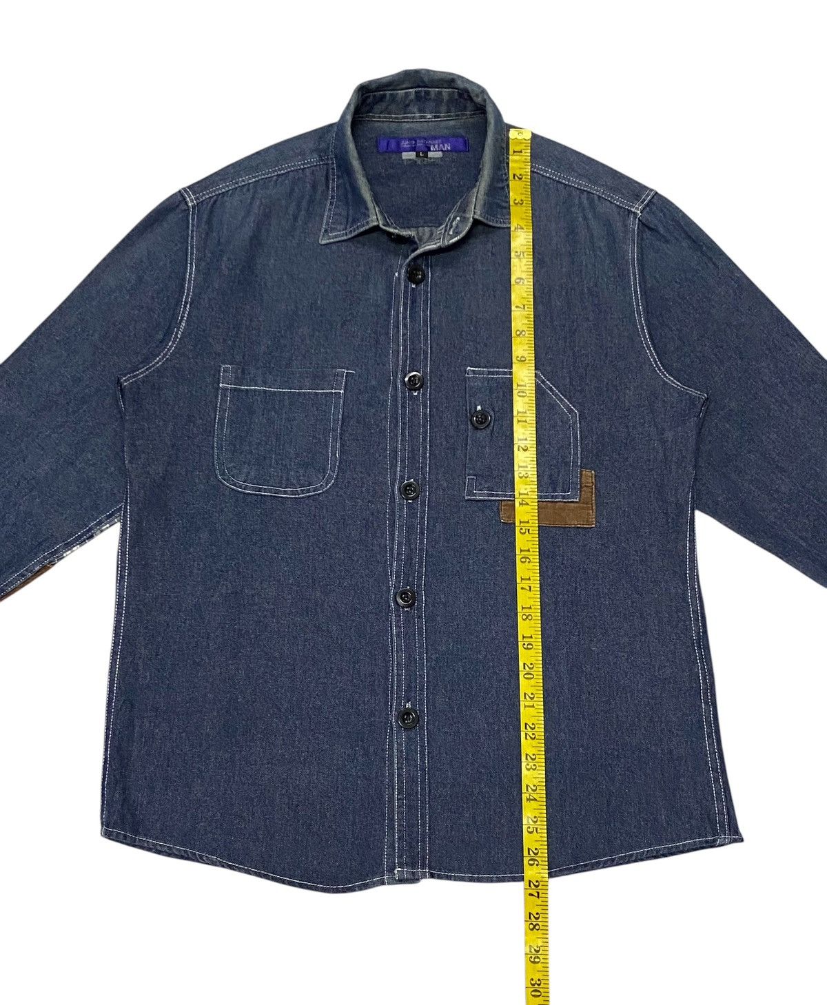Junya Watanabe Junya Watanabe Man AD2009 Denim Shirt Button Ups Size US L / EU 52-54 / 3 - 16 Thumbnail