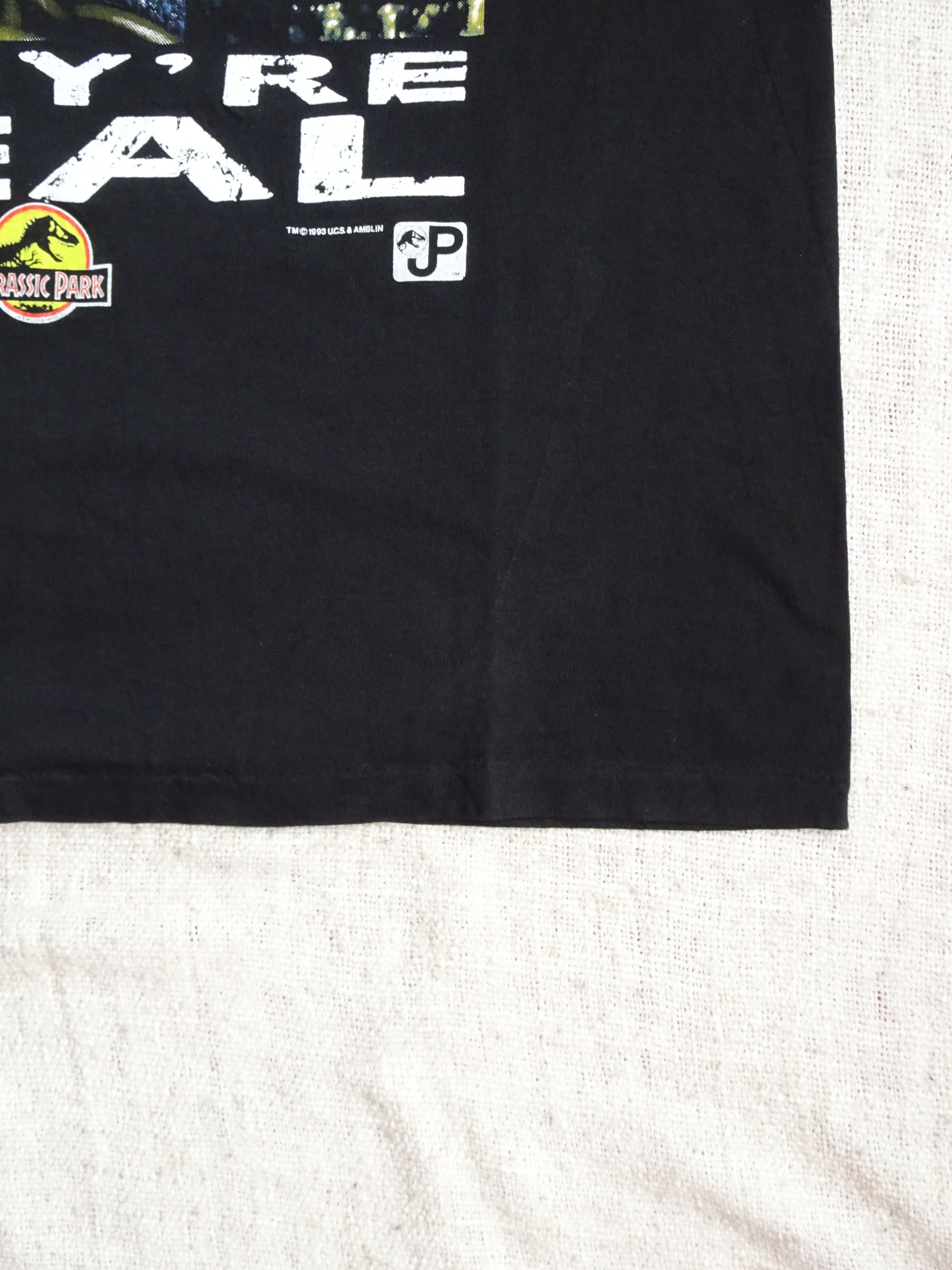 Vintage Vtg 90s Single Stitch Jurassic Park Graphic Tee T.A.G Size US XL / EU 56 / 4 - 4 Thumbnail