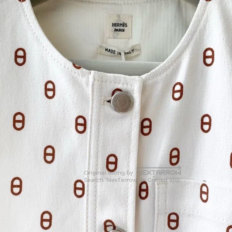 Hermes Hermes Printed Pig Nose Logo Dress Size XS / US 0-2 / IT 36-38 - 4 Thumbnail