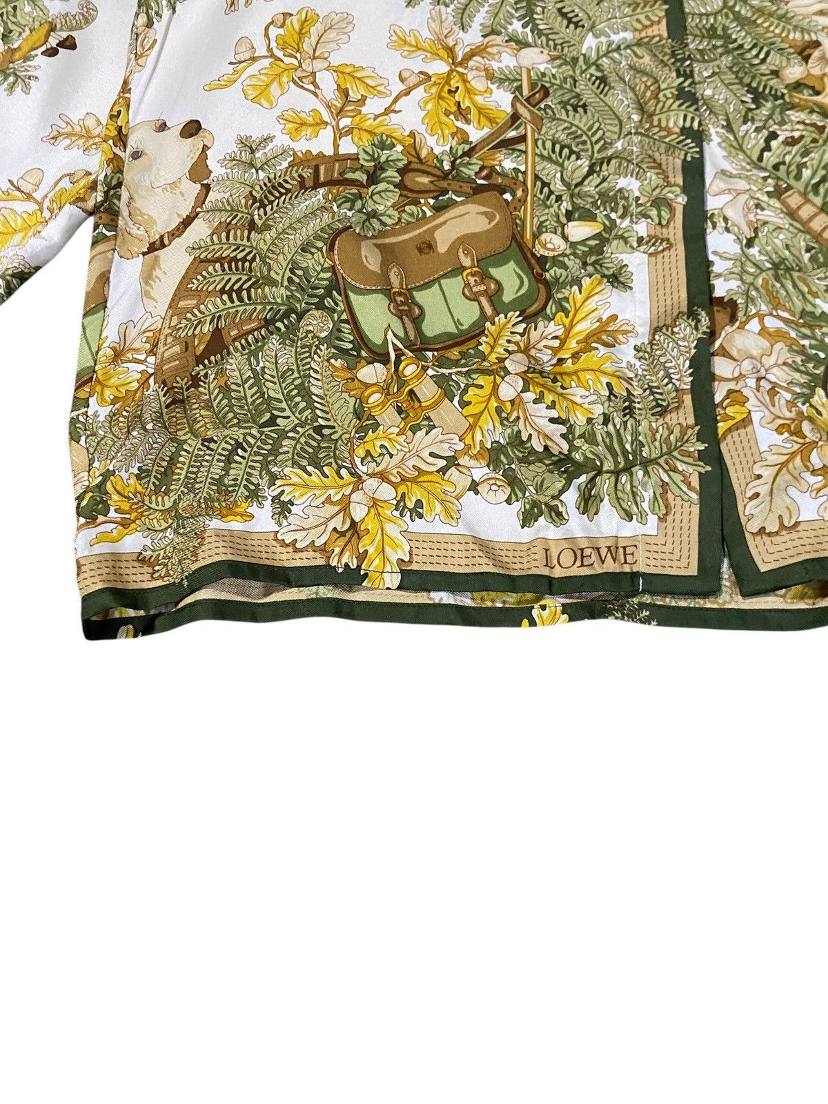 Loewe Loewe Vintage Silk Shirt All Over Print Luxury Designer Rare Size US L / EU 52-54 / 3 - 5 Thumbnail