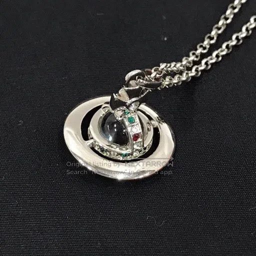 Vivienne Westwood vivienne westwood Silver Medium Orb Necklace with Engravin Size ONE SIZE - 2 Thumbnail
