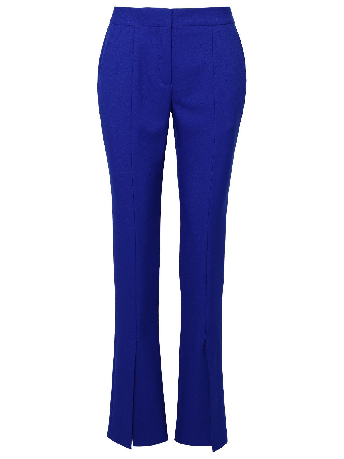 'Tech Drill' Blue Polyester Trousers