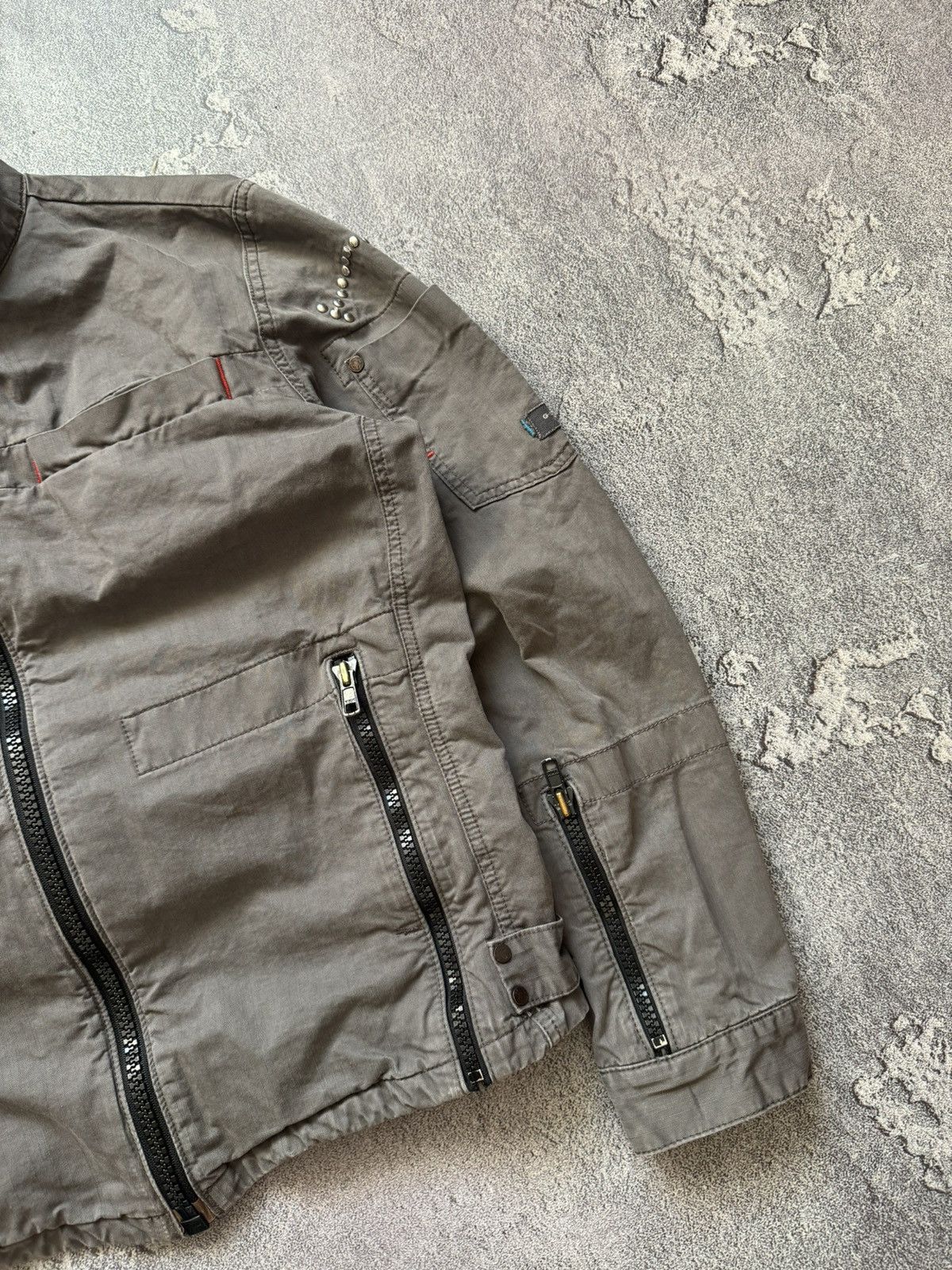 G-Star × Vintage G star raw M Wmns STUDS jacket bomber cargo denim Size M / US 6-8 / IT 42-44 - 8 Thumbnail