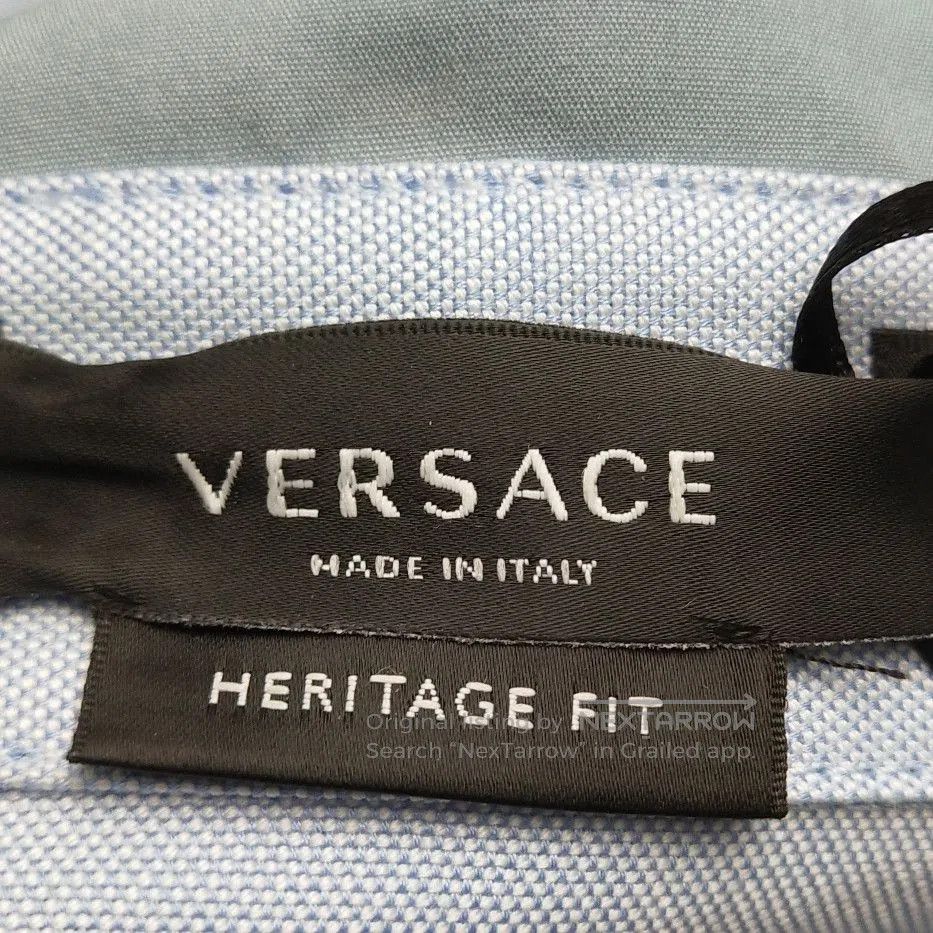 Versace Versace Cotton Colorblock Logo Button-Down Shirt. Size US XXL / EU 58 / 5 - 4 Thumbnail