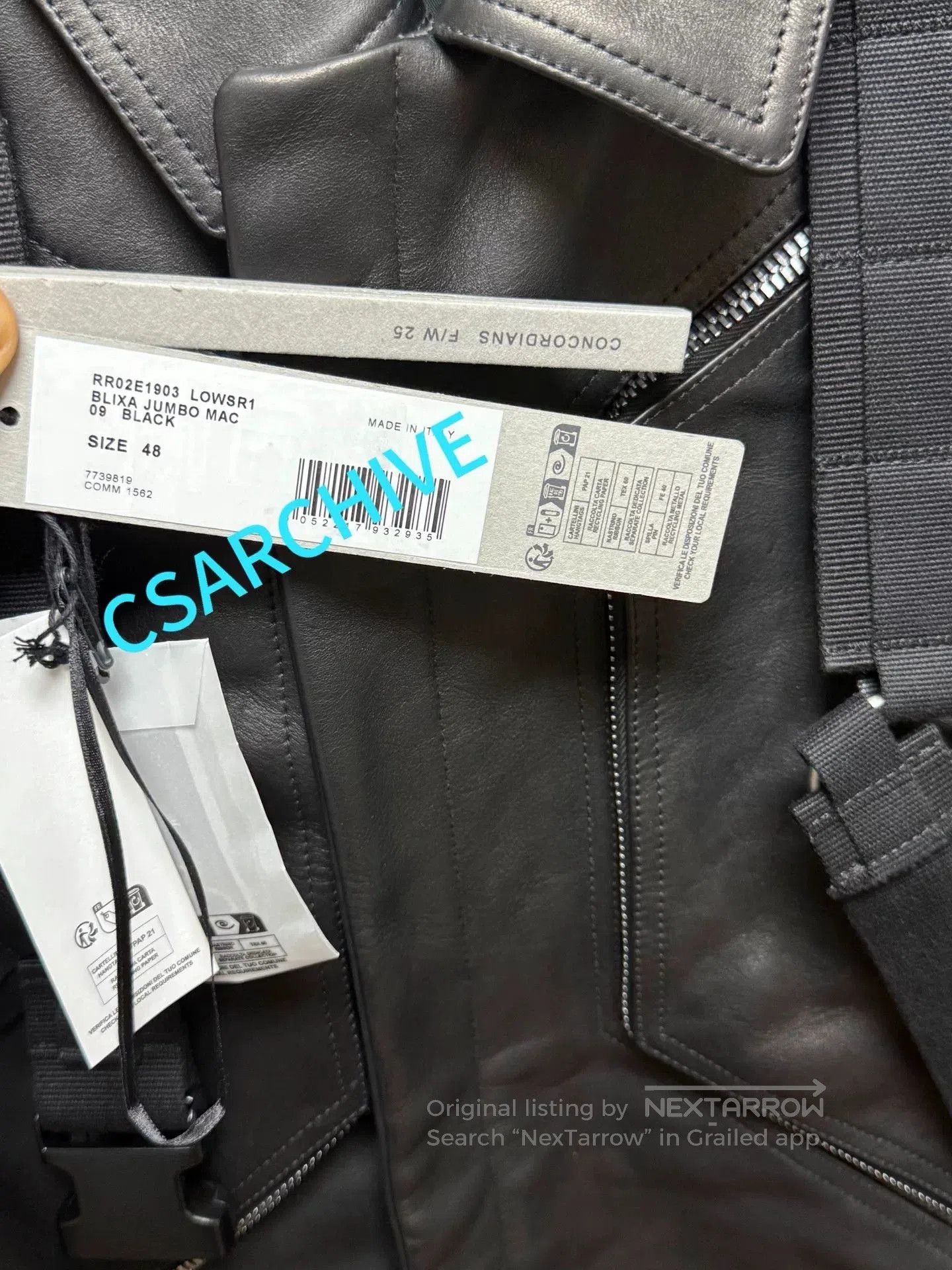 Rick Owens Rick Owens 25FW Blixa Max Leather Coat. Size US M / EU 48-50 / 2 - 5 Thumbnail