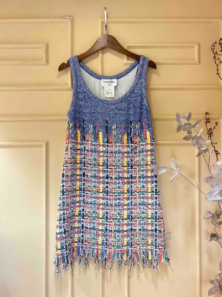Chanel Chanel Colourful braided denim blue dress Size XXS / US 00 / IT 34 - 7 Thumbnail
