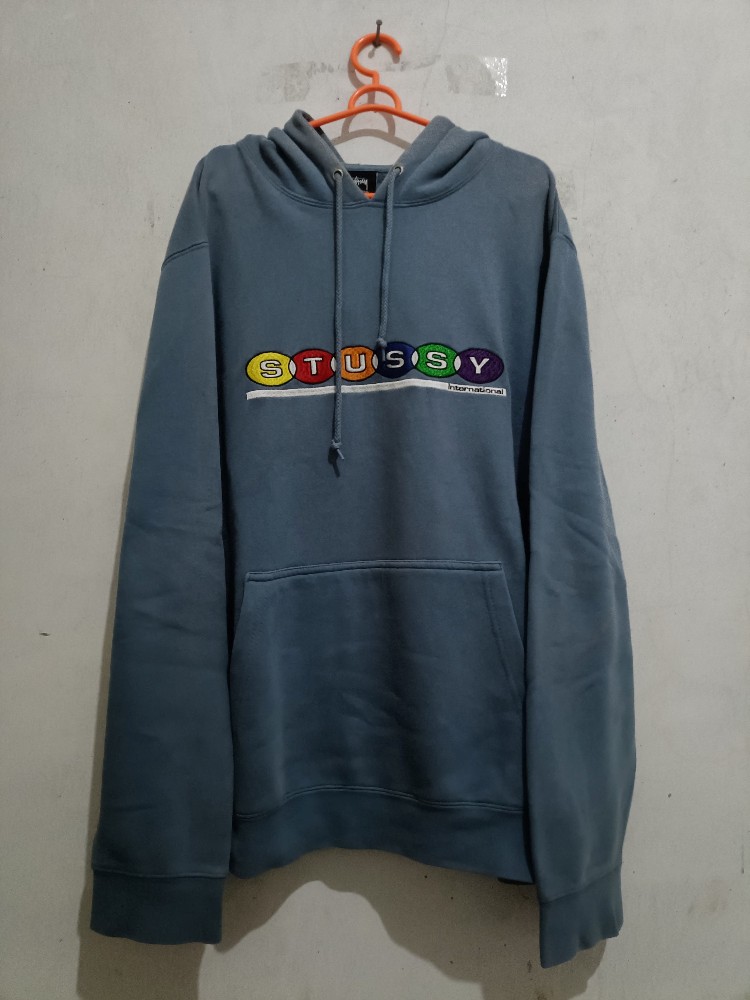 vintage stussy hoodie spellout