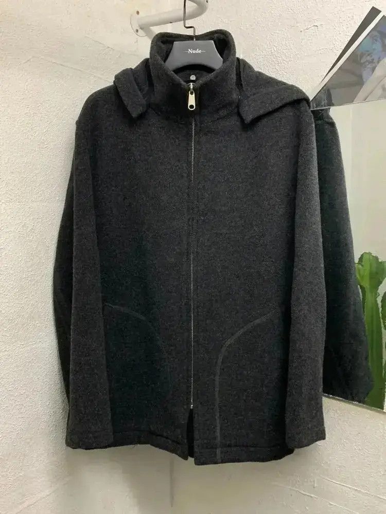 Yohji Yamamoto Yohji Yamamoto Yohji Yamamoto AAR Hood Detachable Wool Jac Size US M / EU 48-50 / 2 - 1 Thumbnail
