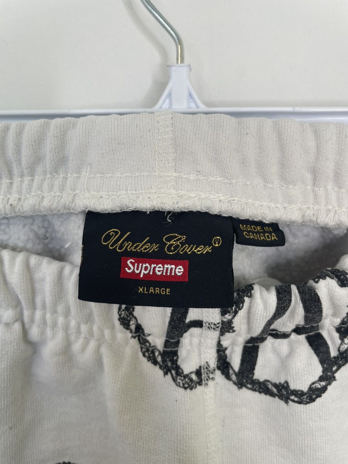 Supreme × Undercover Supreme x Undercover Anarchy Logo Sweatpants White XL Size US 36 / EU 52 - 2 Thumbnail