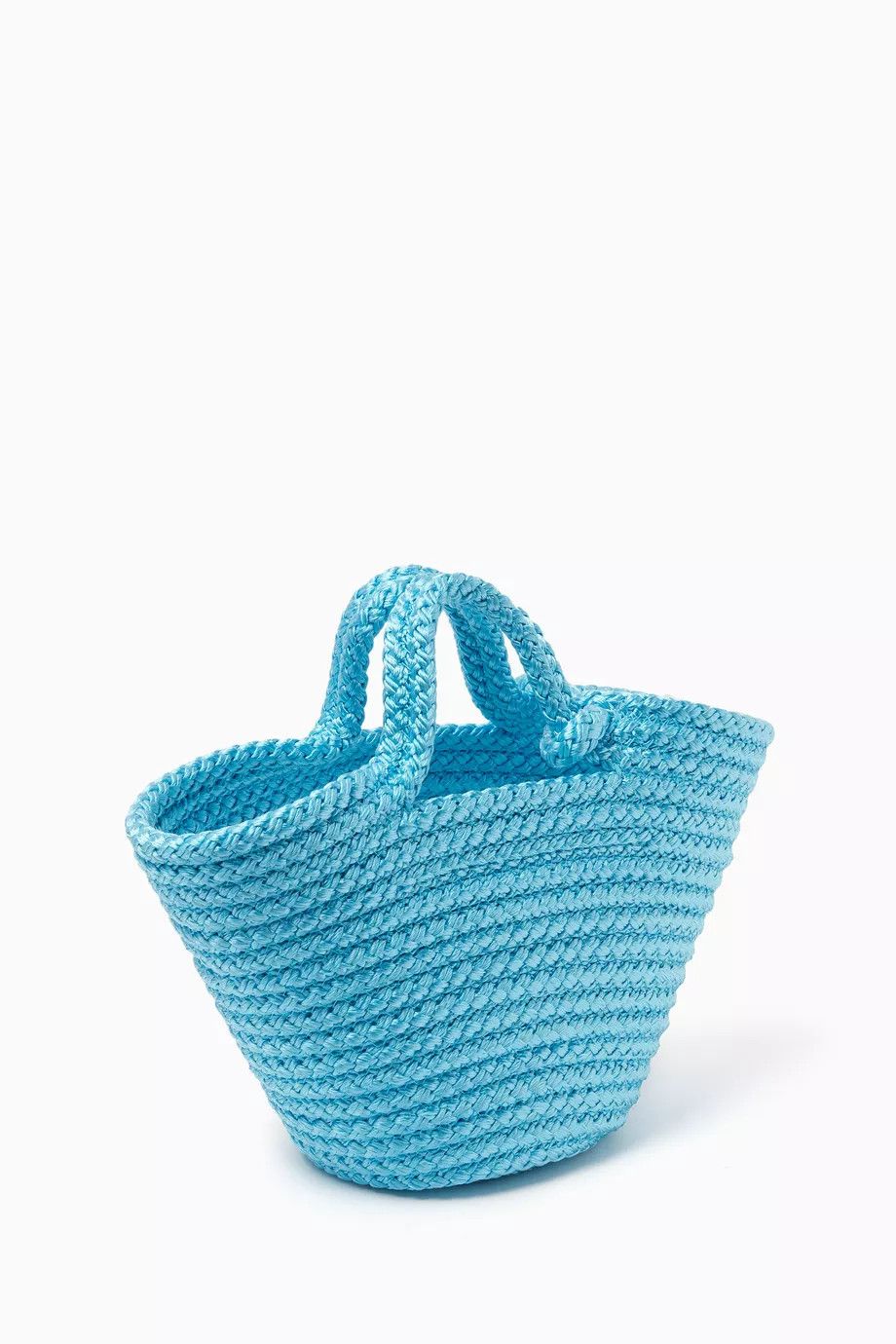 Balenciaga o1w1db10525 Size: OS / Ibiza Mini Basket With Strap in Blue Size ONE SIZE - 3 Thumbnail
