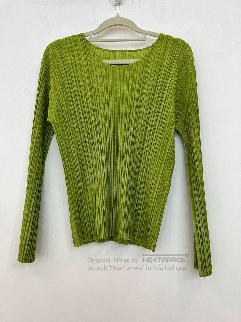 Issey Miyake Issey Miyake Quilted Avocado Green Top Size L / US 10 / IT 46 - 1 Thumbnail