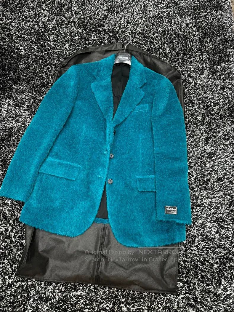 Raf Simons Raf Simons Size 38 Lake blue alpaca wool jacket Size US XS / EU 42 / 0 - 4 Thumbnail