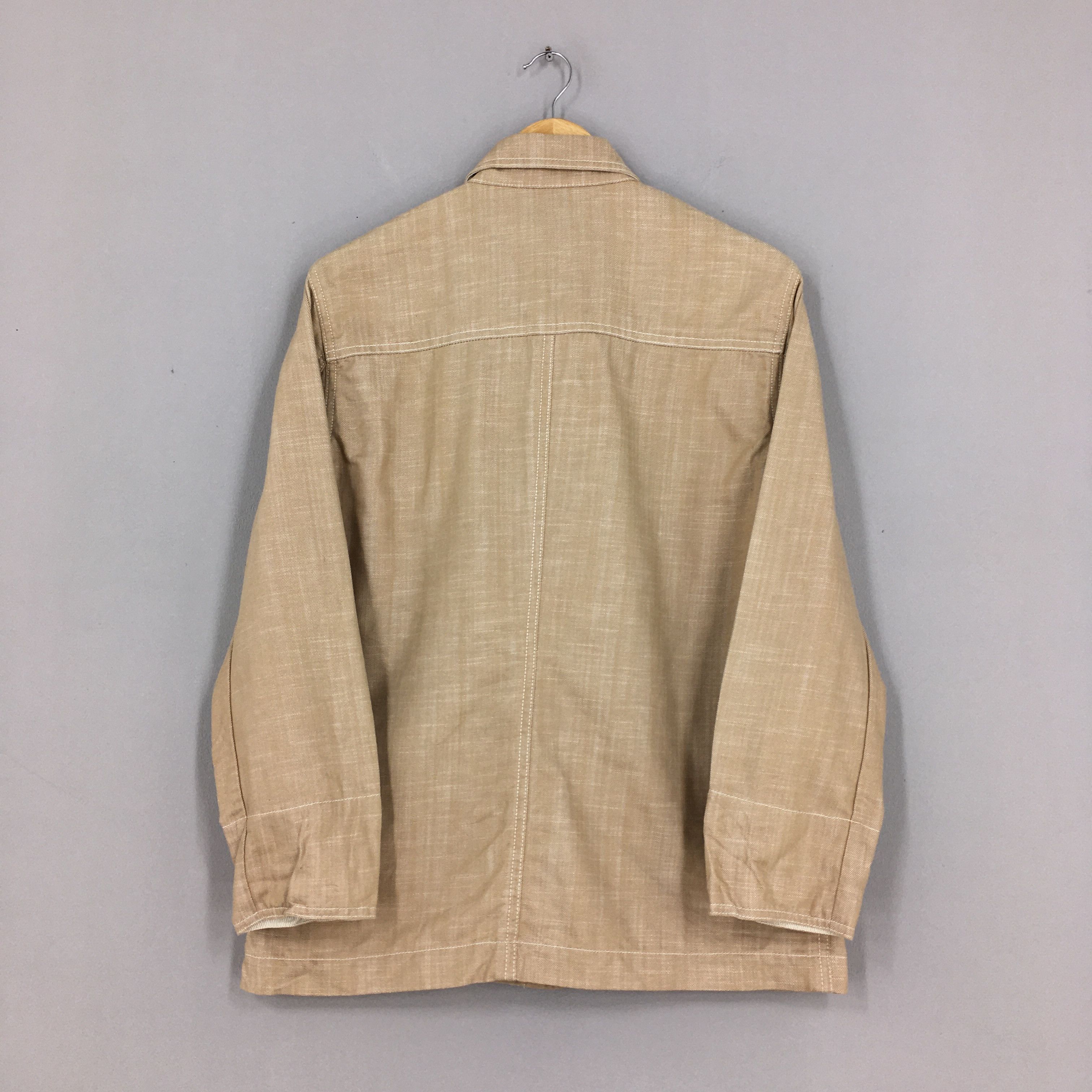 Lacoste Vintage 90s Crocodile Chore Denim Work Jacket Medium Size US M / EU 48-50 / 2 - 10 Thumbnail