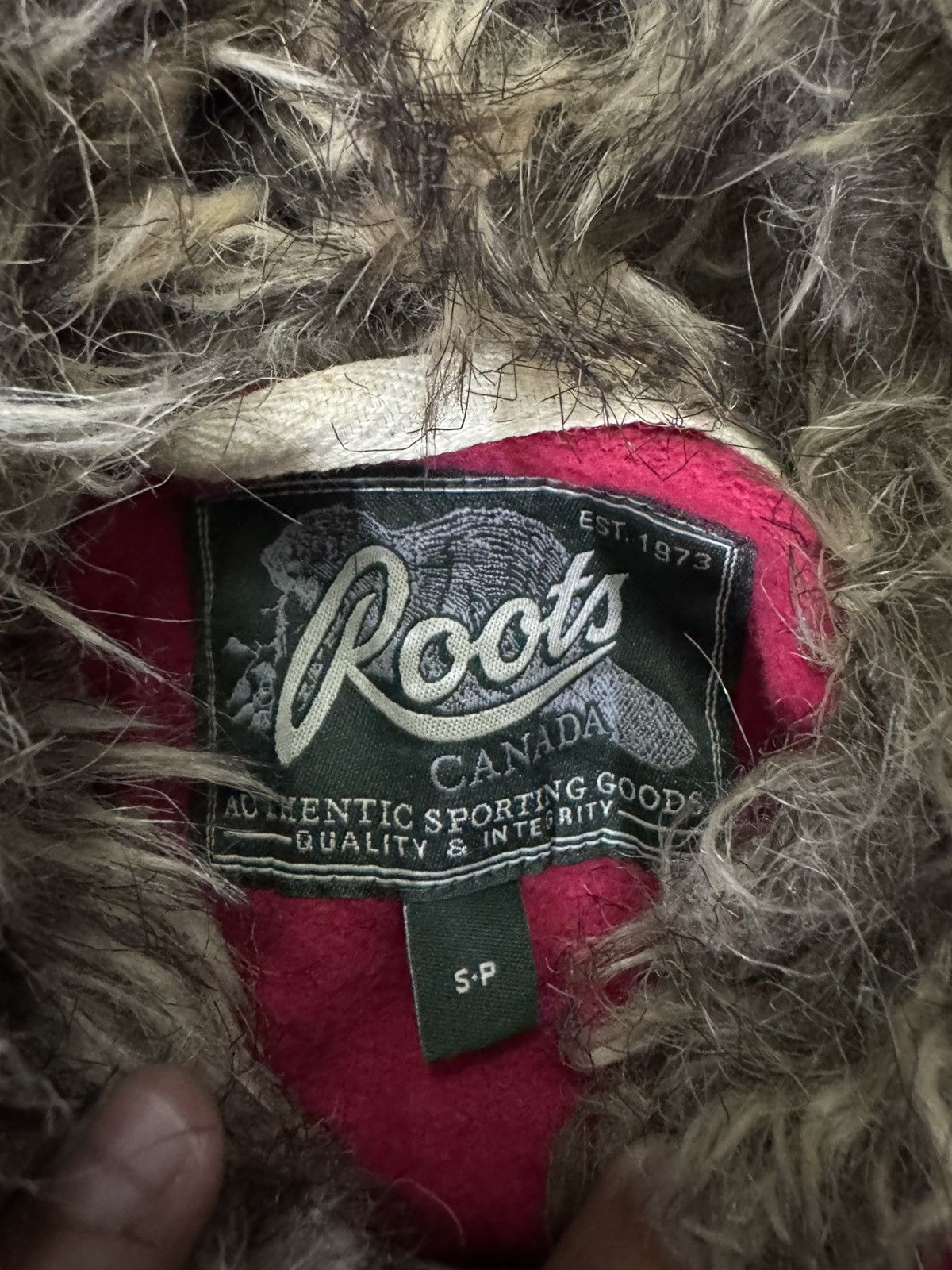 Japanese Brand PINK FUR HOODIE BY ROOTS CANADA LIKE LGB STYLE Size US S / EU 44-46 / 1 - 5 Thumbnail