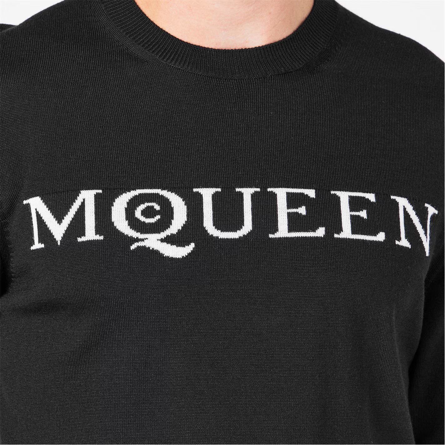 Alexander McQueen o1g2r1mq0326 Crew Neck Jumper in Black Size US L / EU 52-54 / 3 - 6 Thumbnail