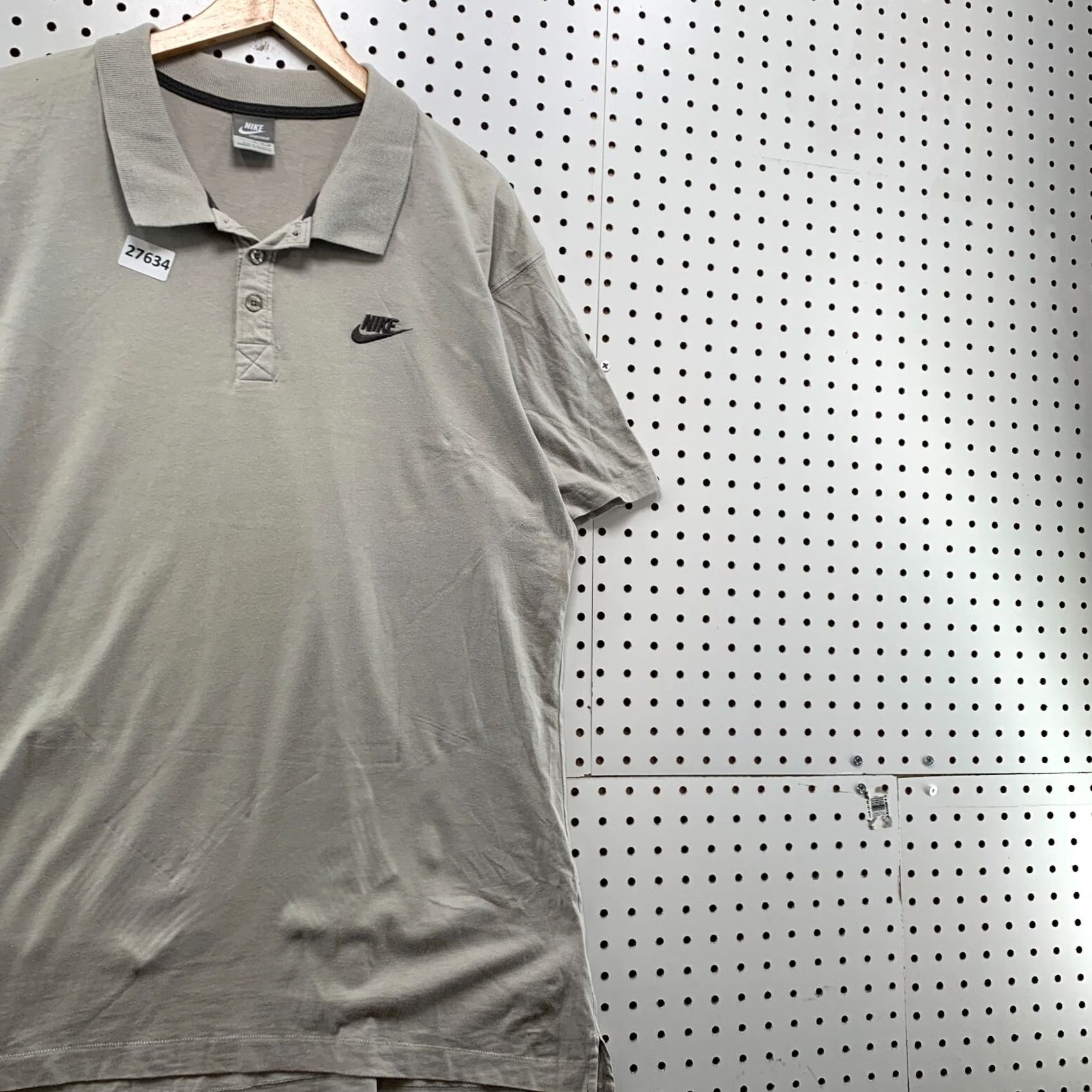 Nike VINTAGE Nike Sportswear Collared Polo Shirt Gray Swoosh Mens XL 24x33 Size US XL / EU 56 / 4 - 4 Thumbnail
