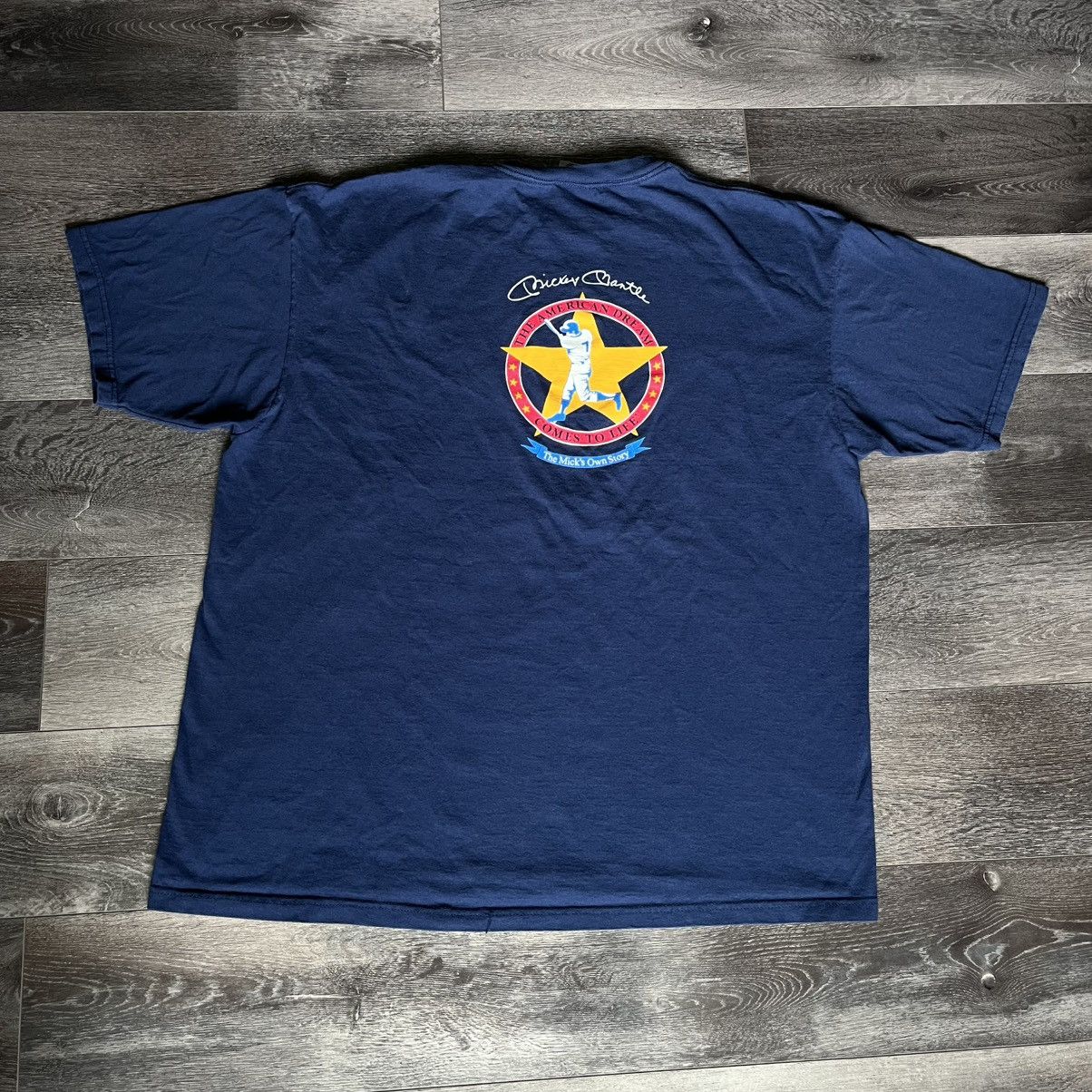Vintage Vintage 90s Mickey Mantle Baseball Star Graphic Logo T Shirt Size US XXL / EU 58 / 5 - 3 Thumbnail