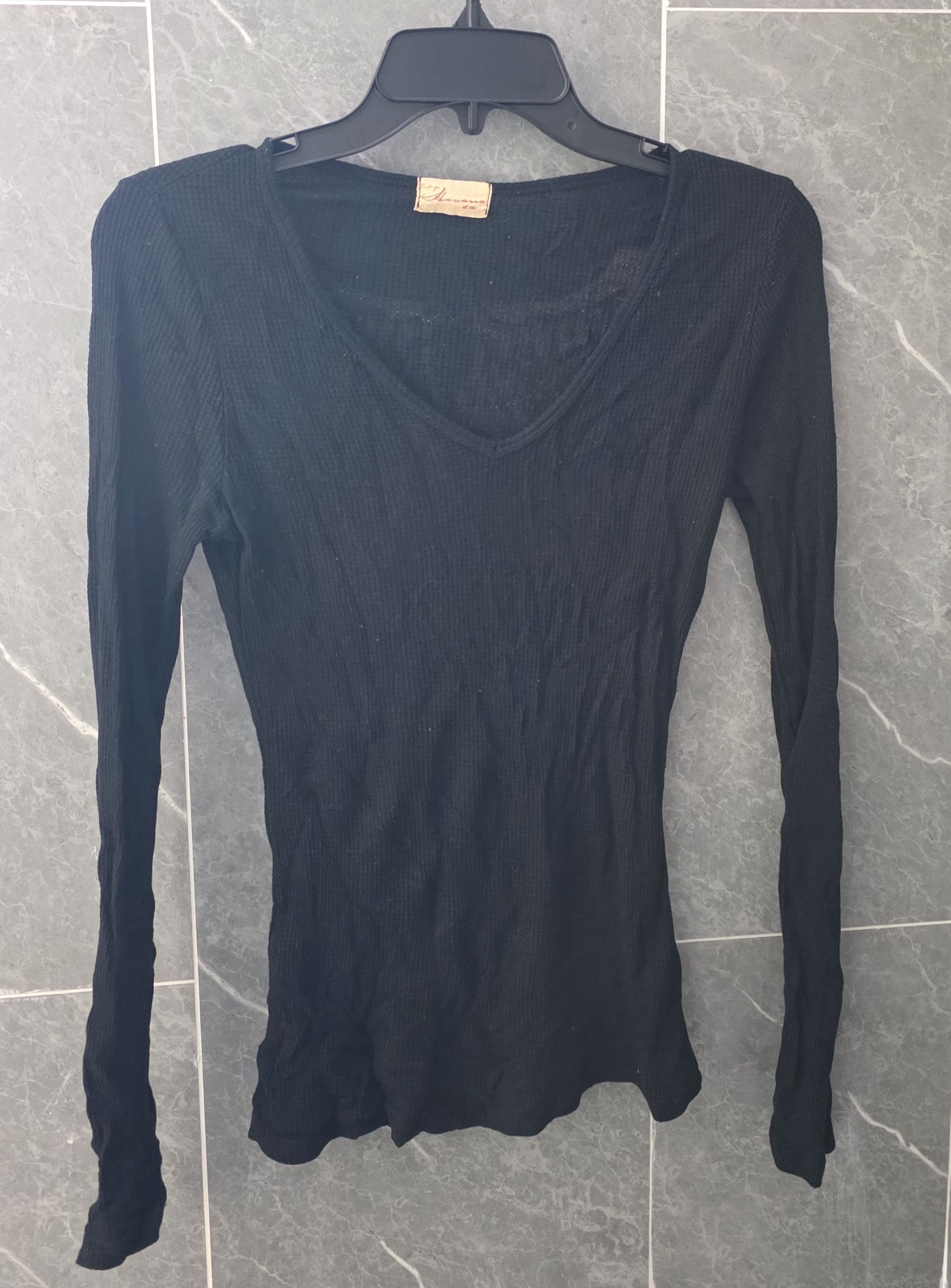 Vintage Havana Vintage Havana Black Angel Wings Vneck Long Sleeve Shirt L Size L / US 10 / IT 46 - 1 Thumbnail