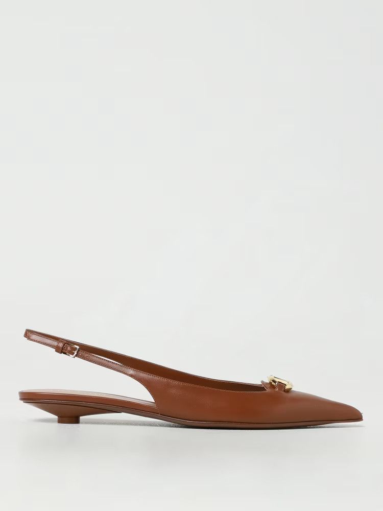 Valentino o1s22i1n0924 Slingback Vlogo Ballerina Flats in Brown Size US 8 / IT 38 - 1 Thumbnail